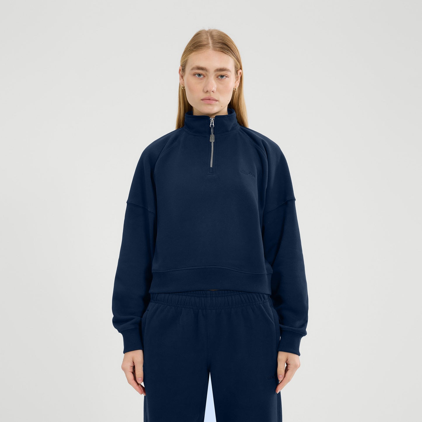 Ellesse Carrera 1/4 Zip Sweatshirt Dames - donkerblauw