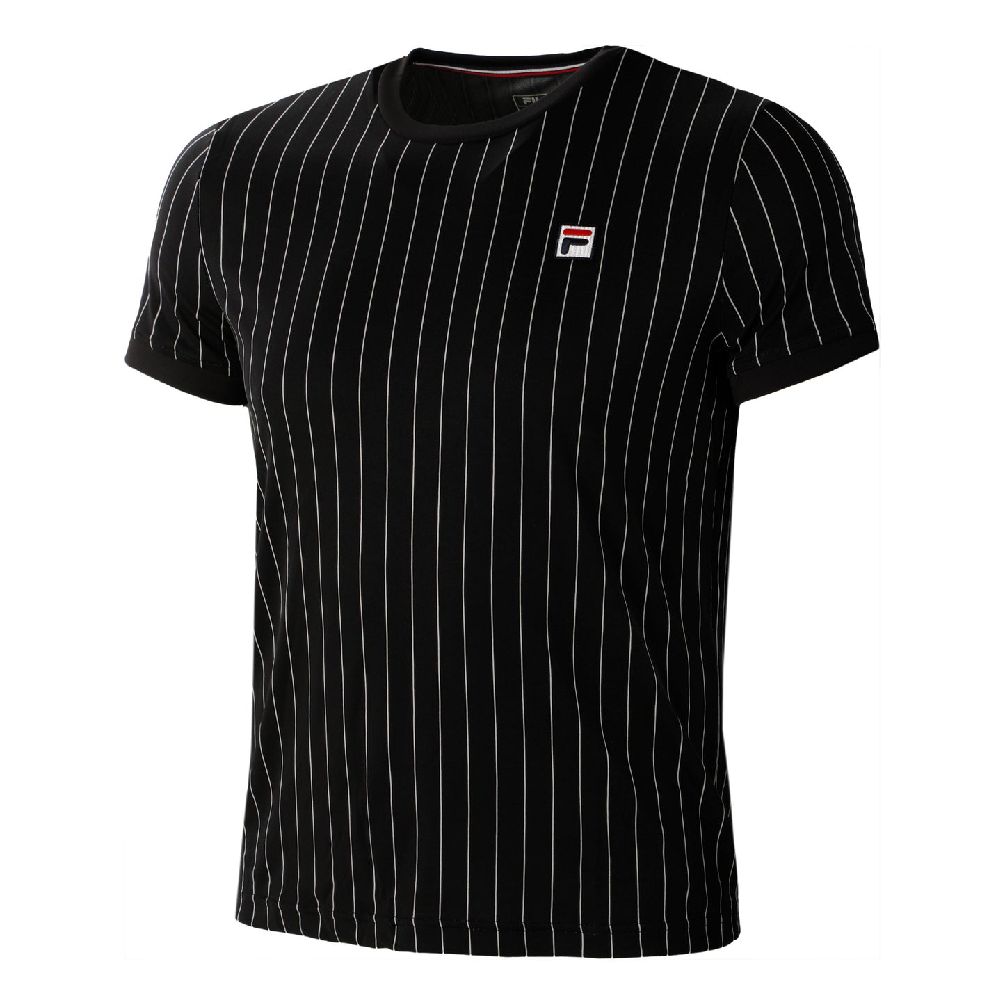 Fila Stripes T-shirt Heren-Zwart,Wit