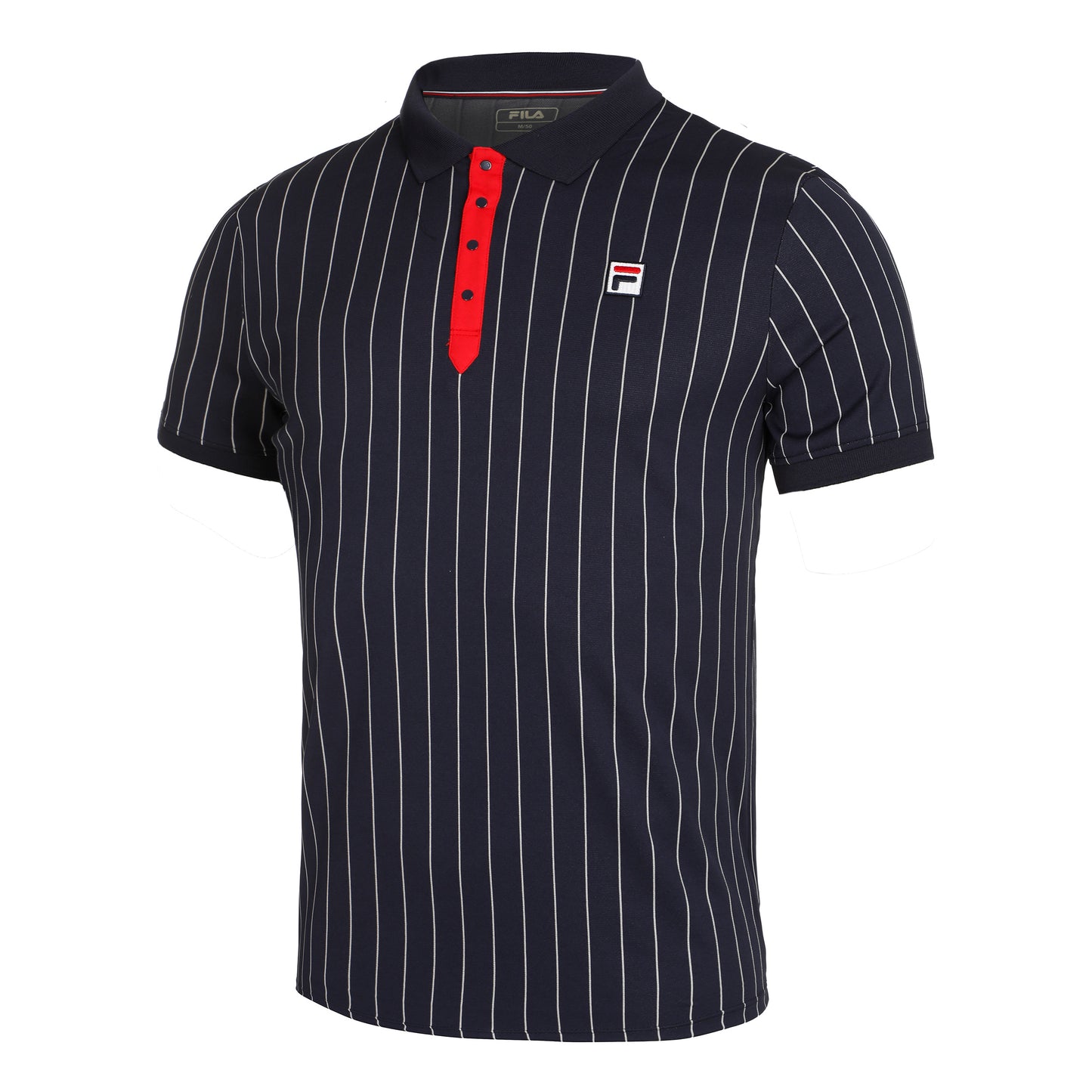 Fila Stripes Polo Heren-Donkerblauw,Rood