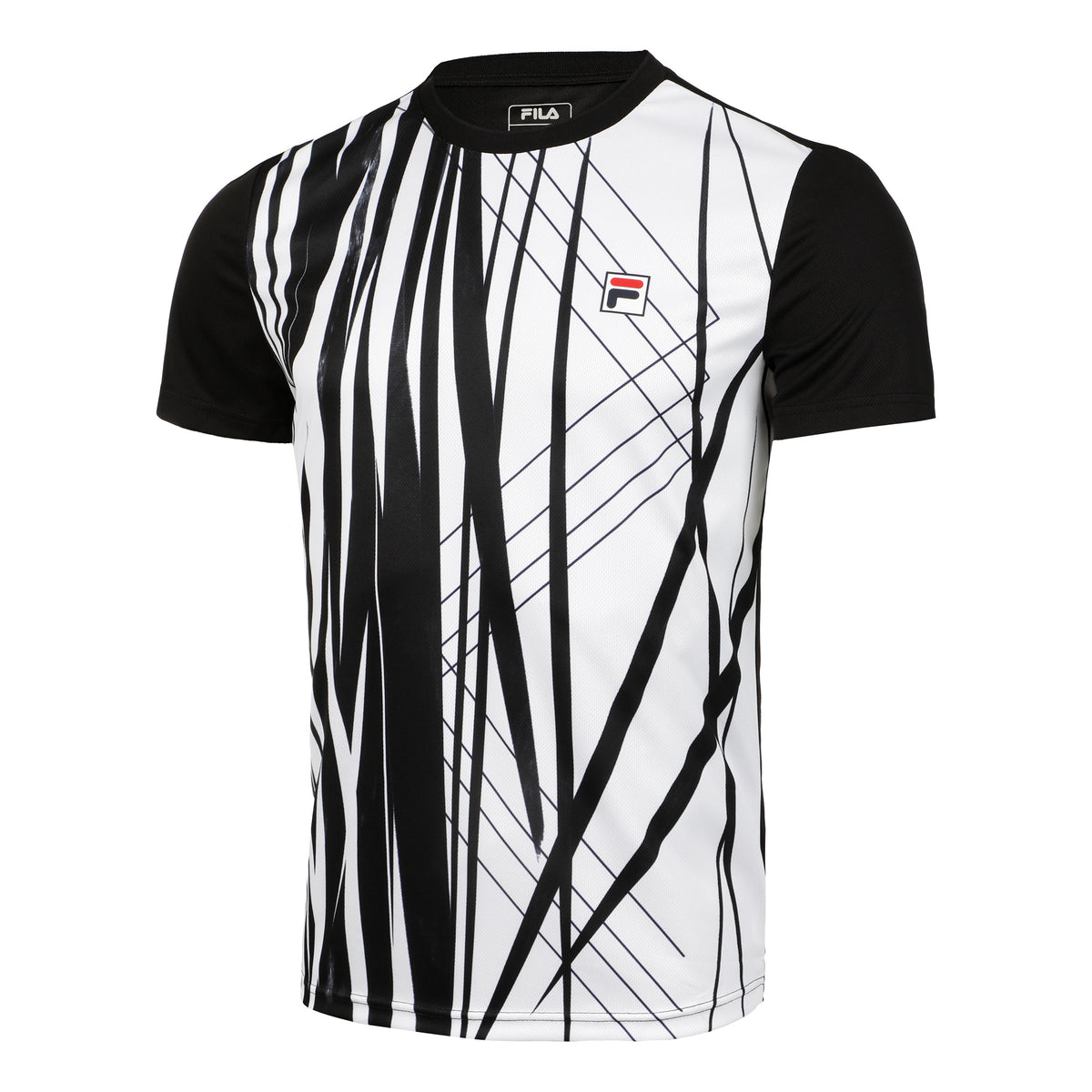 Fila Theo T-shirt Heren - zwart, wit