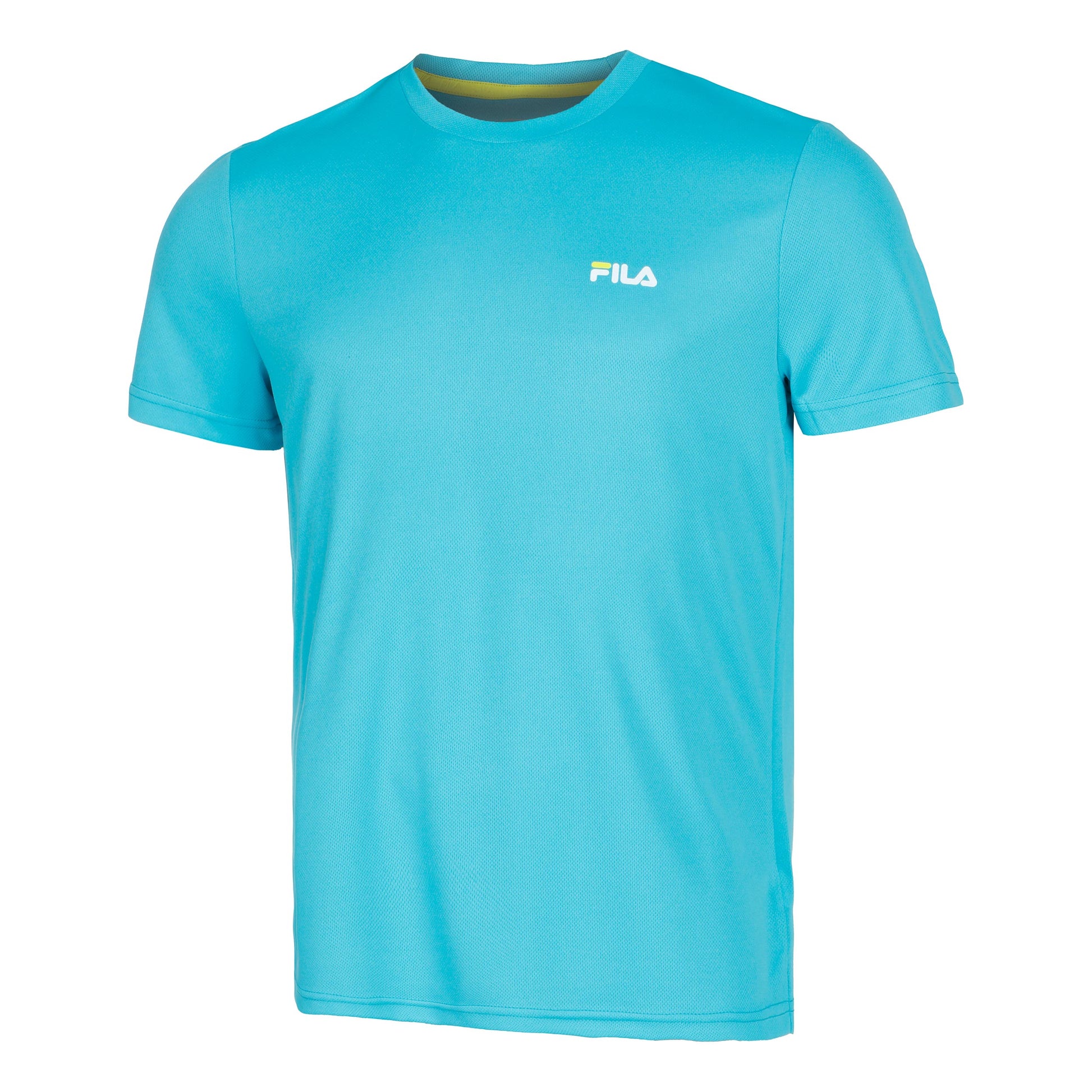Fila Logo small T-shirt Heren - turkoois, wit
