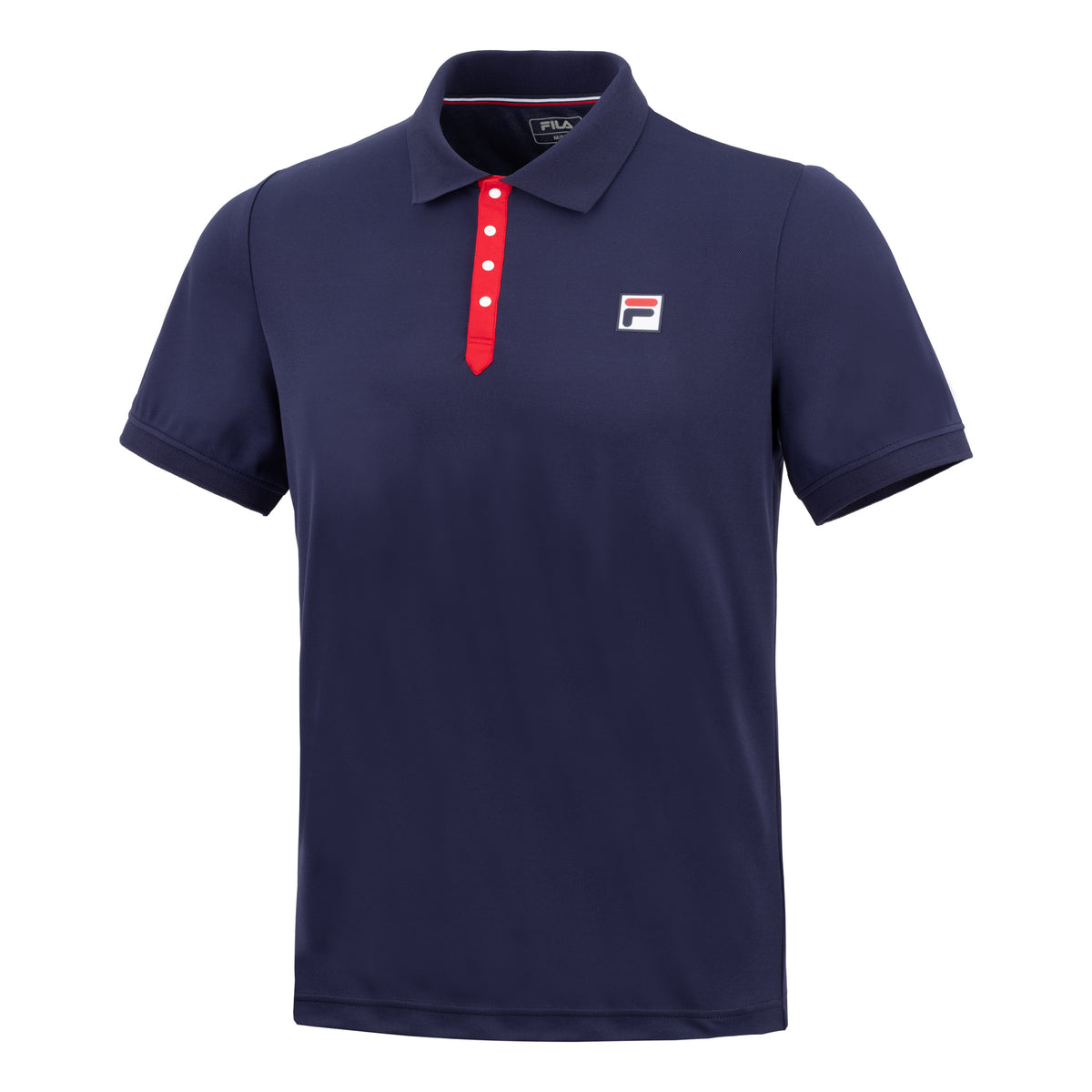 Fila Dominic Polo Heren - donkerblauw, rood