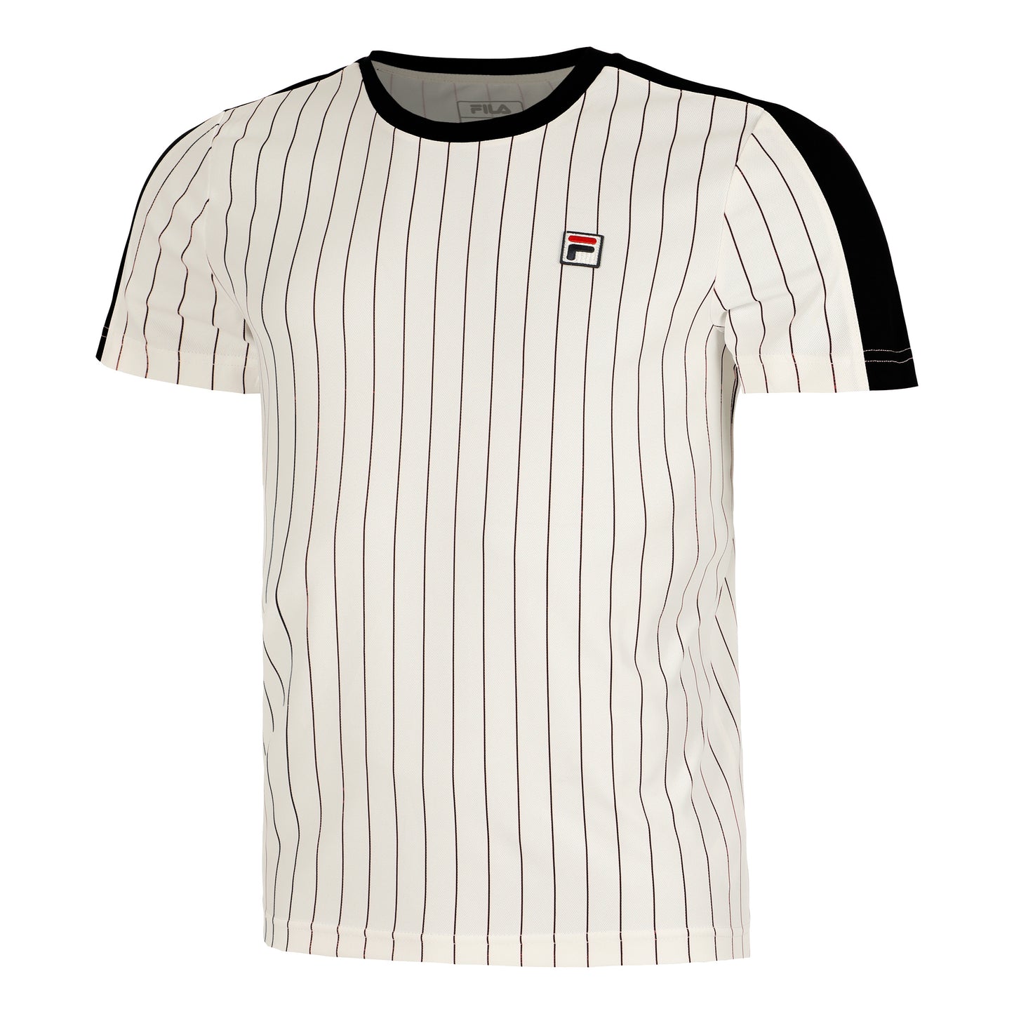 Fila Stripes Jascha 2 T-shirt Heren-Wit,Donkerblauw