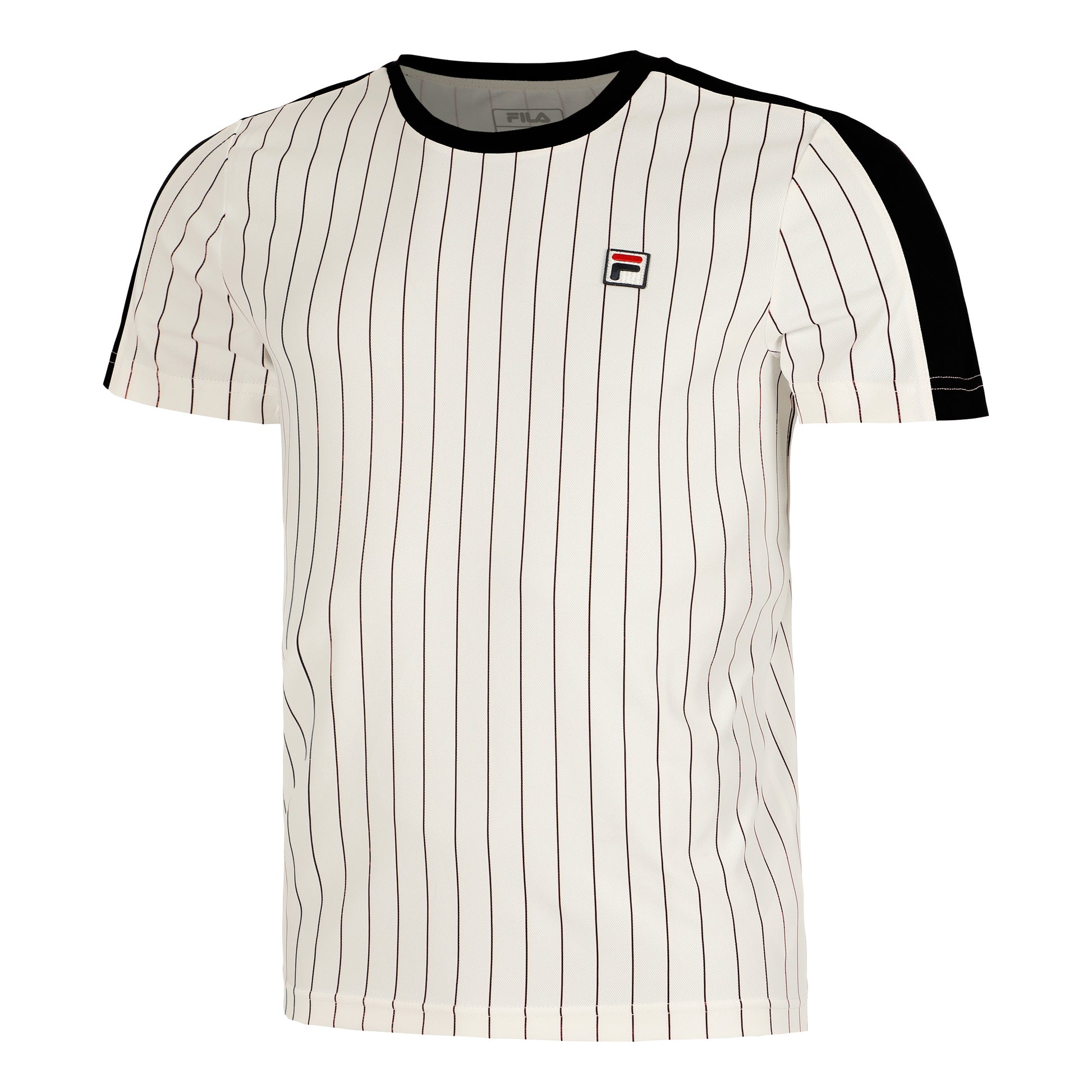 Fila Stripes Jascha 2 T-shirt Heren-Wit,Donkerblauw