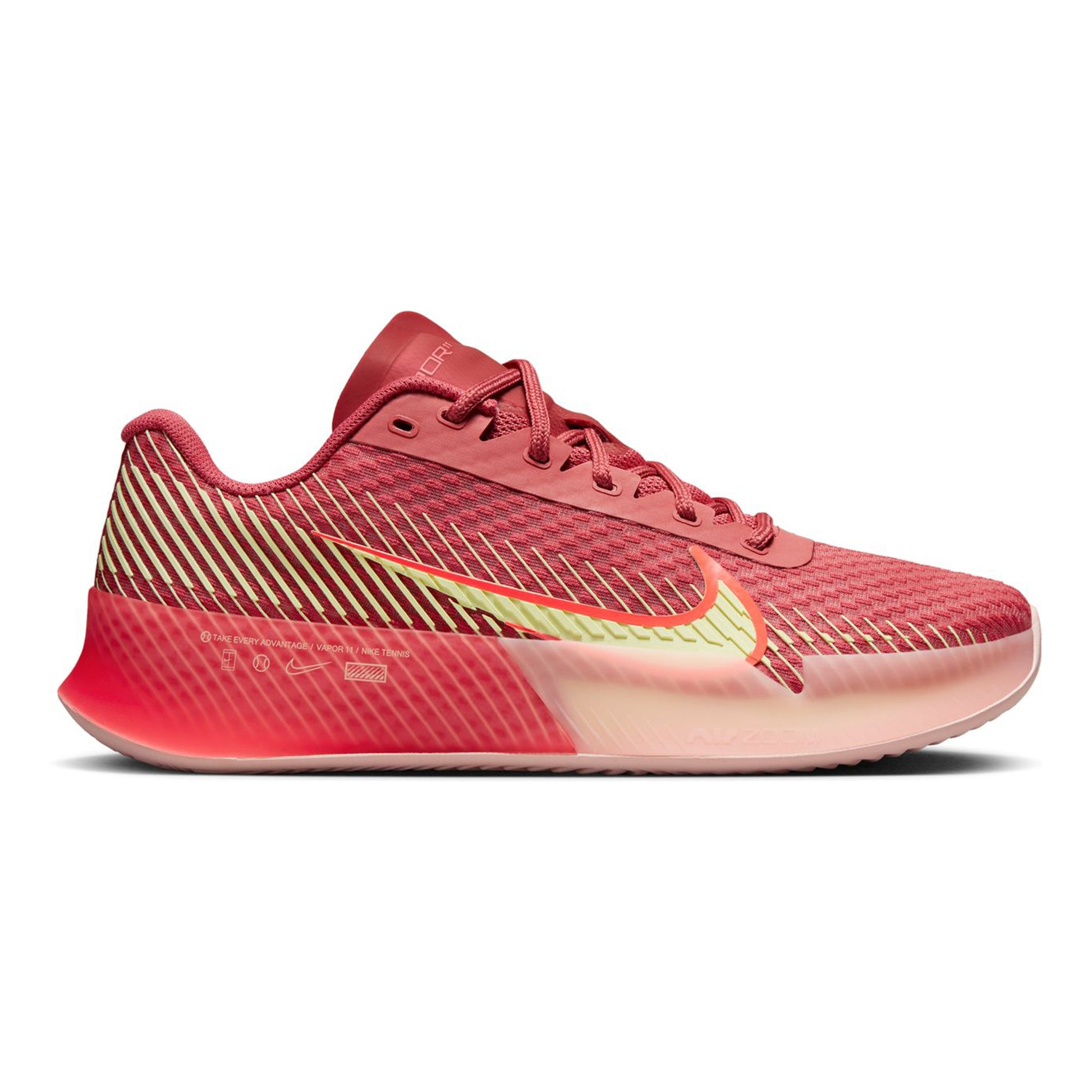 Nike Zoom Vapor 11 Gravelschoen Dames - koraal,