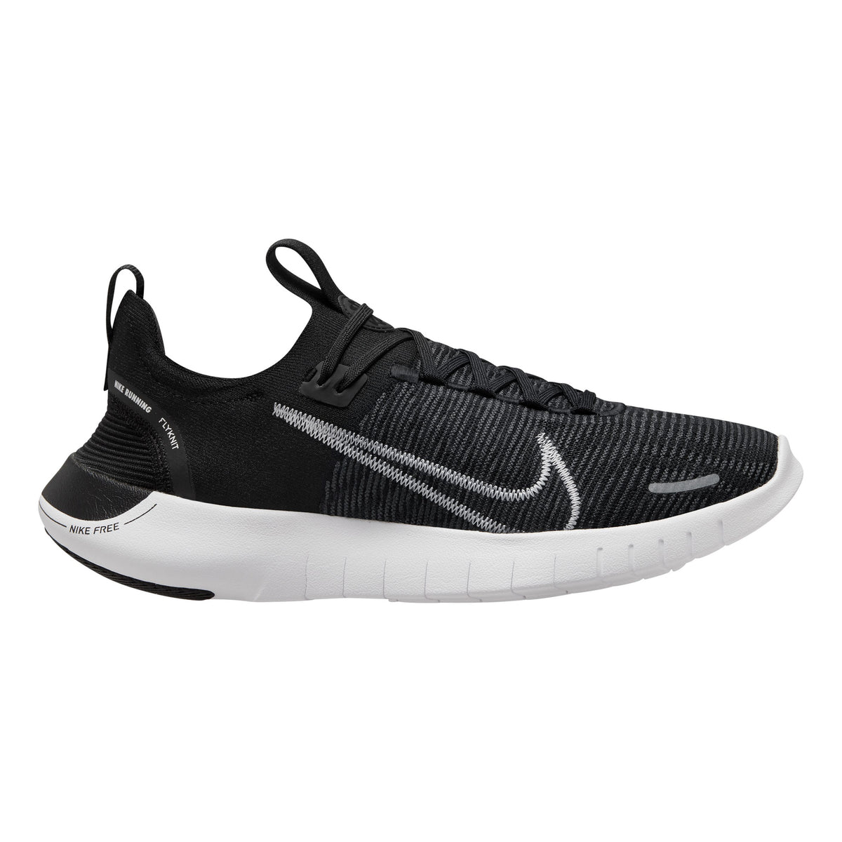 Nike Free Run Flyknit Next Nature Neutrale schoen Heren - zwart, wit