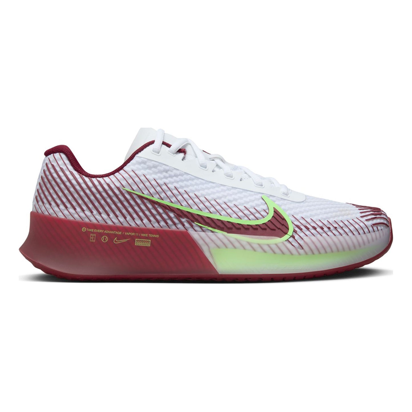 Nike Air Zoom Vapor 11 Allcourt schoen Heren - wit, donkerrood