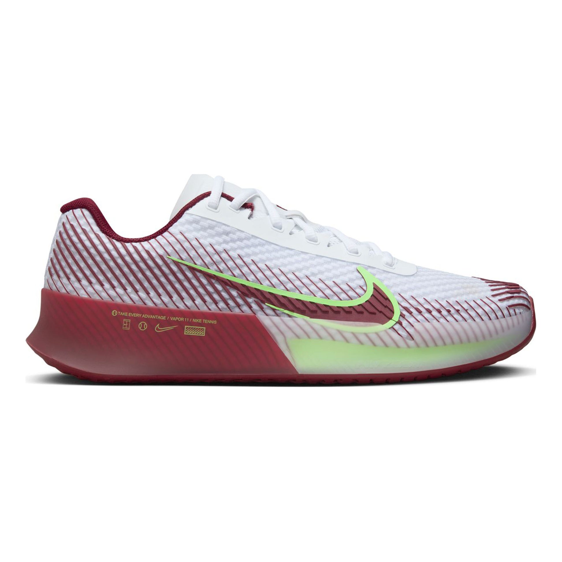 Nike Air Zoom Vapor 11 Allcourt schoen Heren - wit, donkerrood