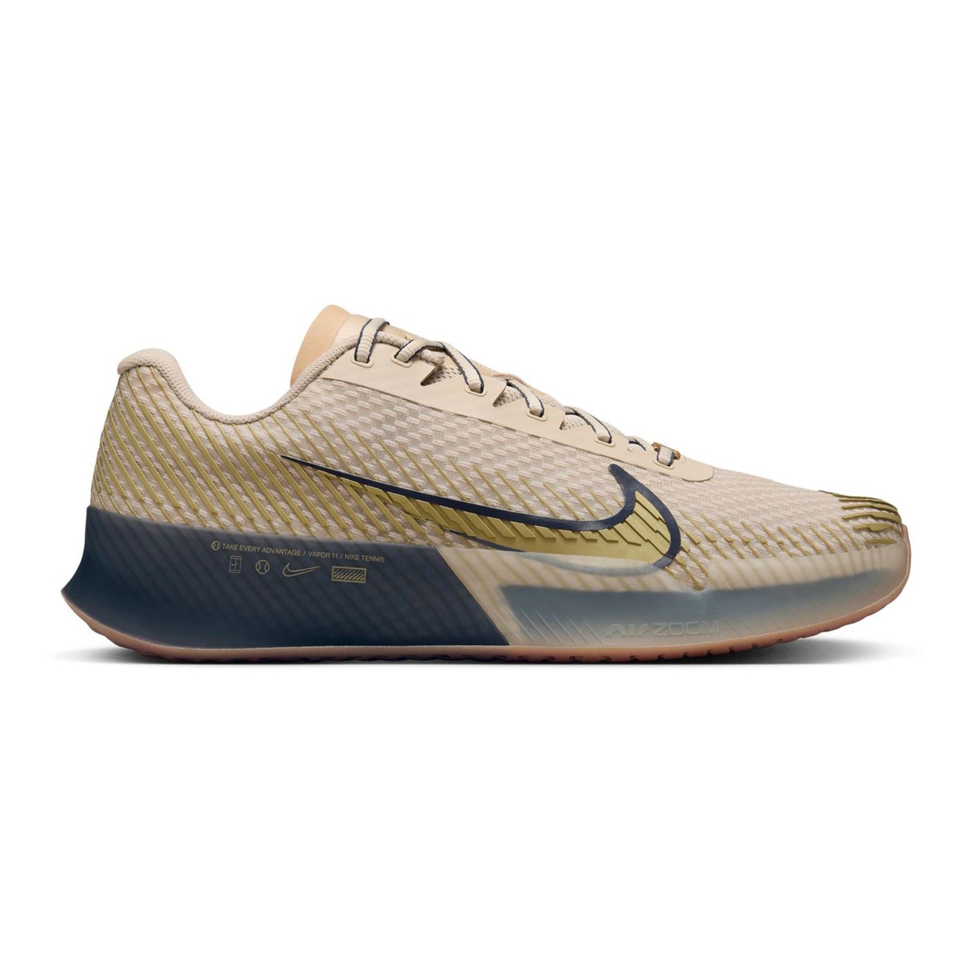 Nike Air Zoom Vapor 11 Premium Allcourt Schoen Heren-Beige,Donkerblauw