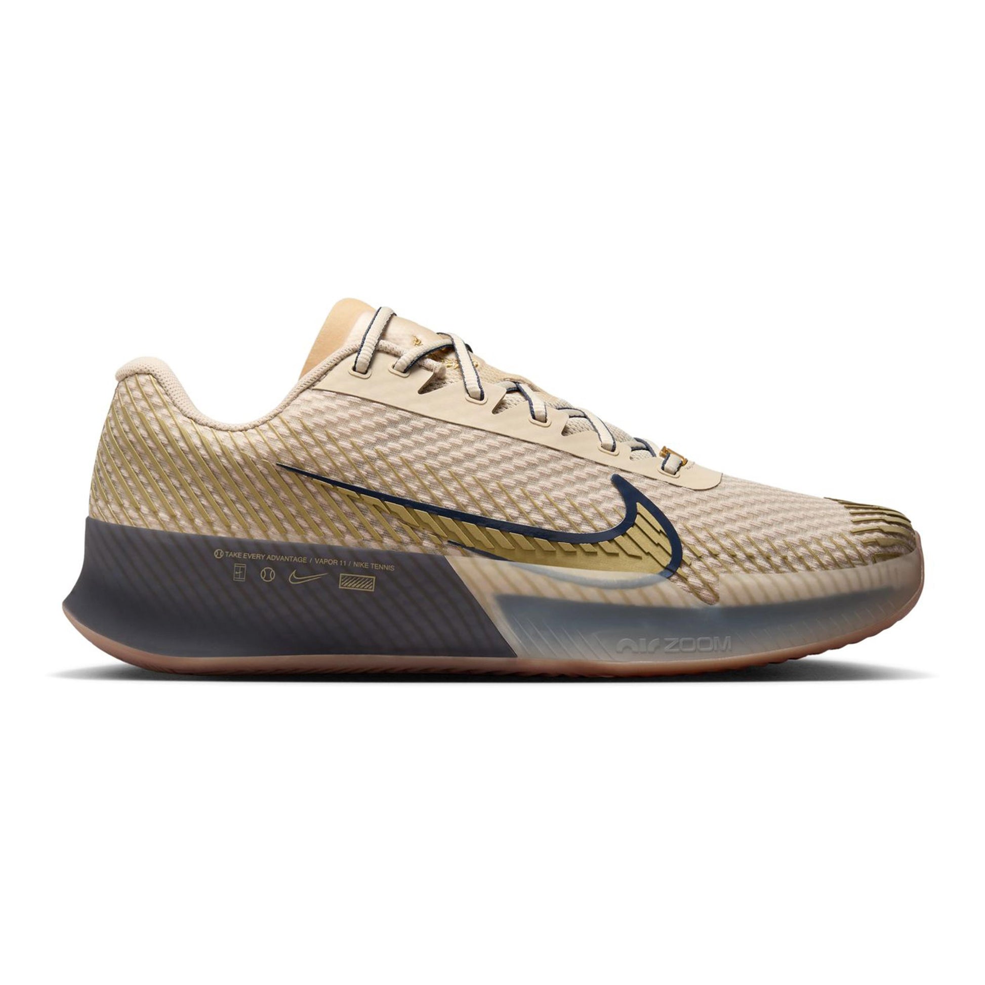Nike Air Zoom Vapor 11 PRM Gravelschoen Heren-Beige,Donkerblauw