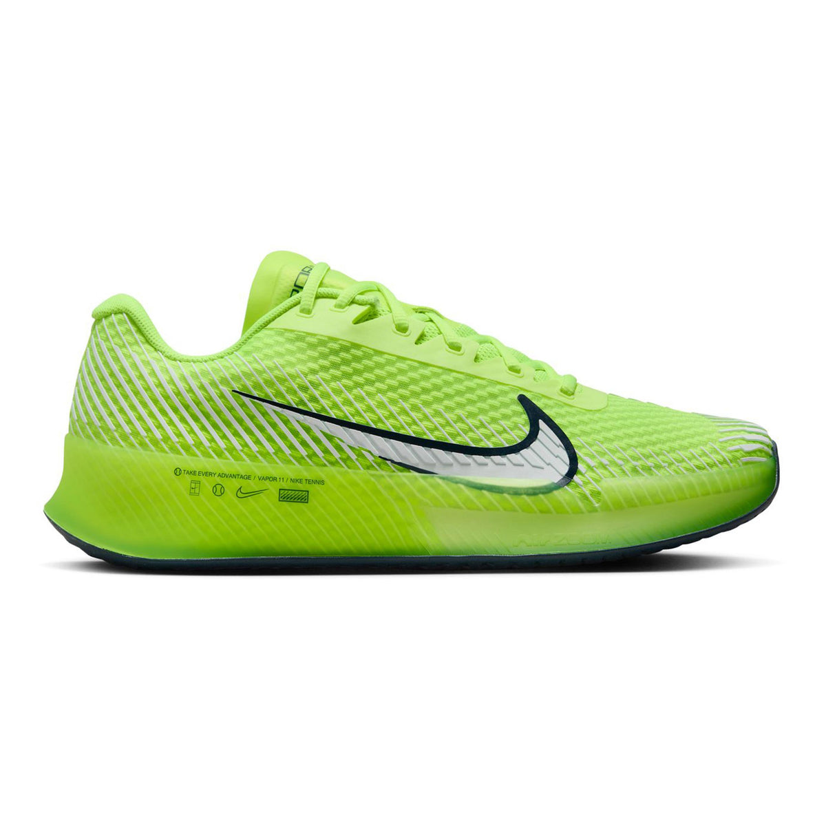 Nike Air Zoom Vapor 11 Allcourt schoen Heren - neongeel,
