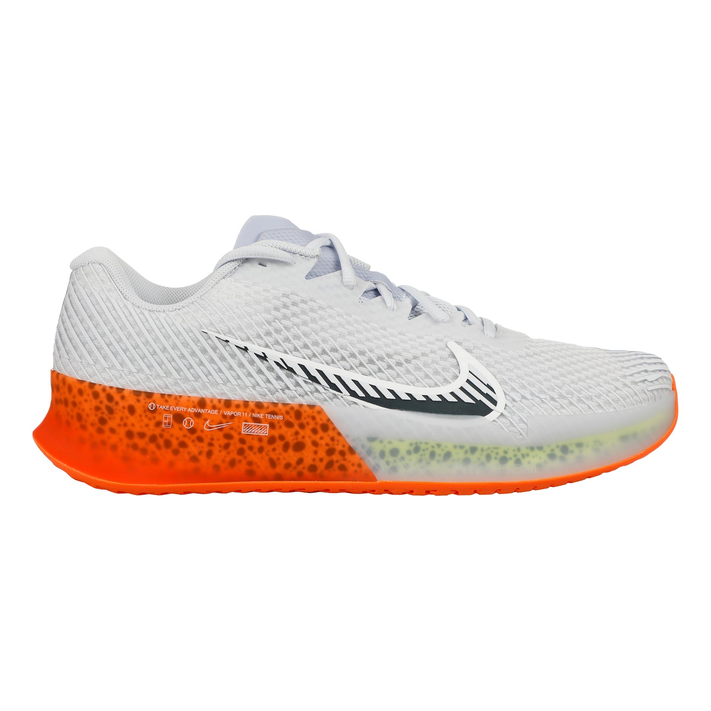Nike Air Zoom Vapor 11 Electric Allcourt schoen Heren - wit, oranje
