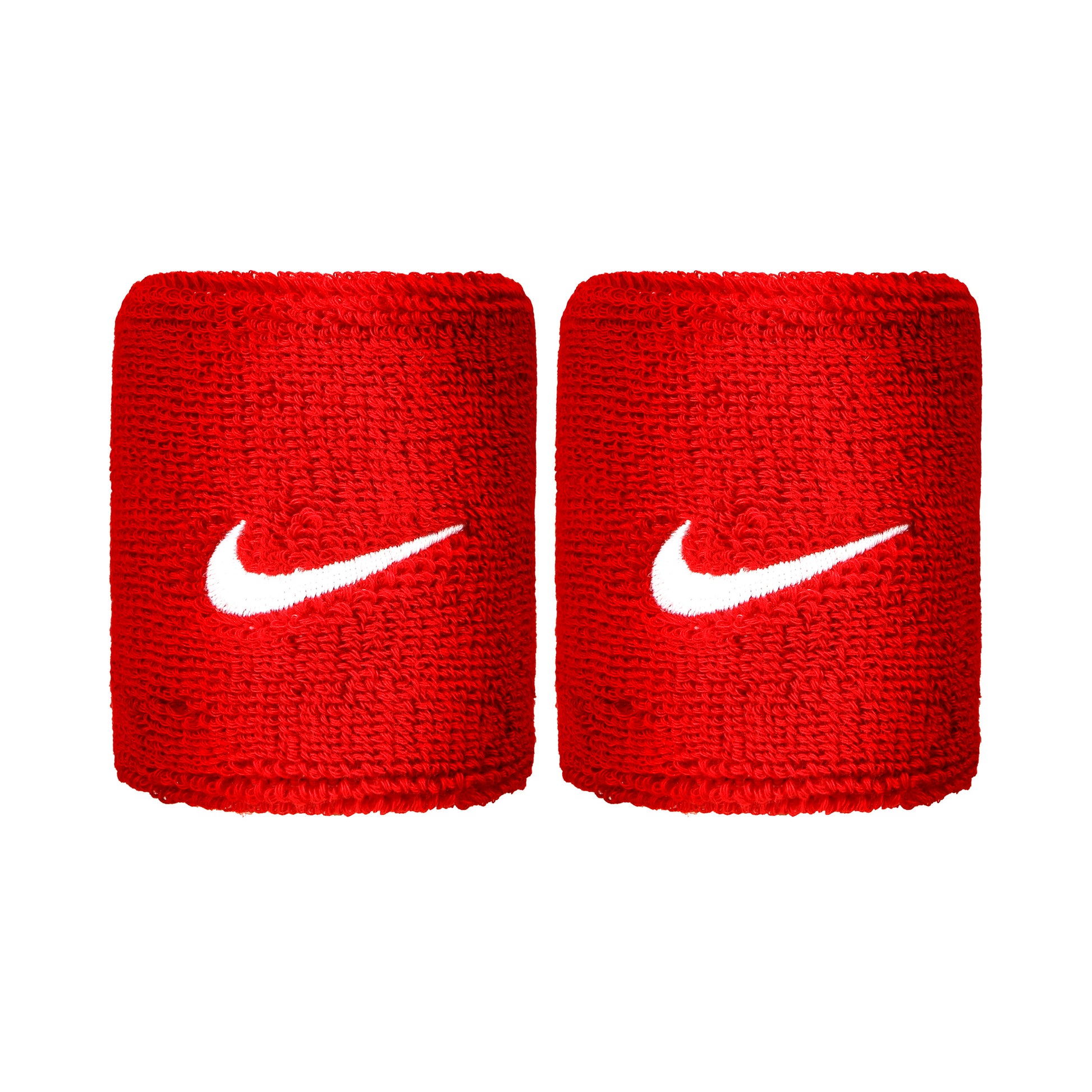 Nike Swoosh Zweetband Verpakking 2 stuks kort - rood, wit