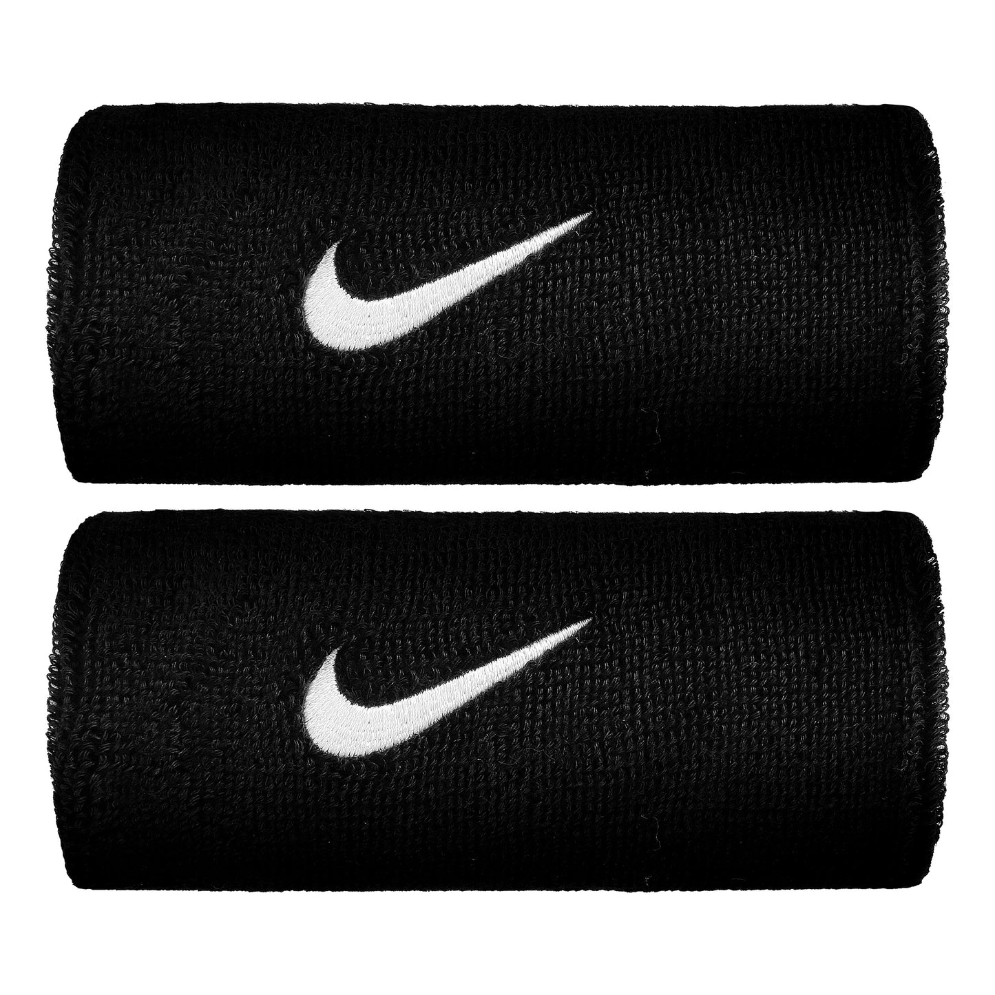 Nike Swoosh Doublewide Zweetband Verpakking 2 Stuks-Zwart,Wit