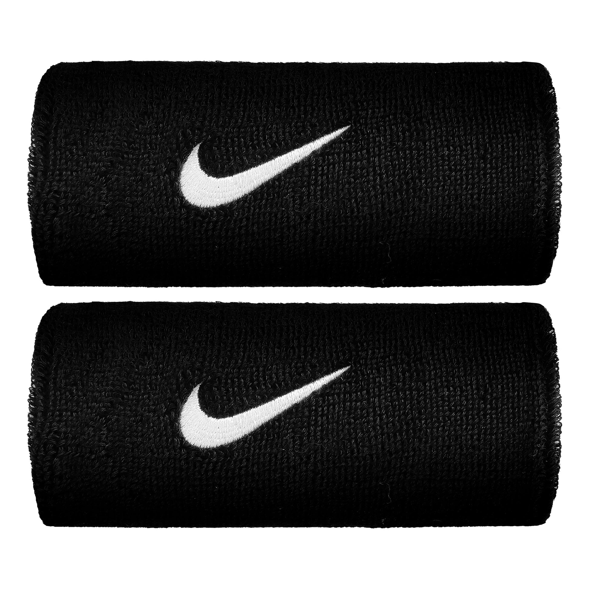 Nike Swoosh Doublewide Zweetband Verpakking 2 Stuks-Zwart,Wit