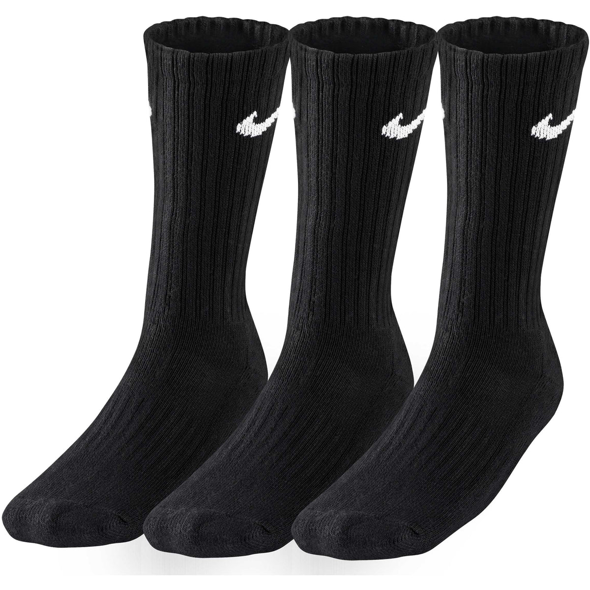 Nike Value Cotton Crew Tennissokken Verpakking 3 stuks Unisex - zwart, wit