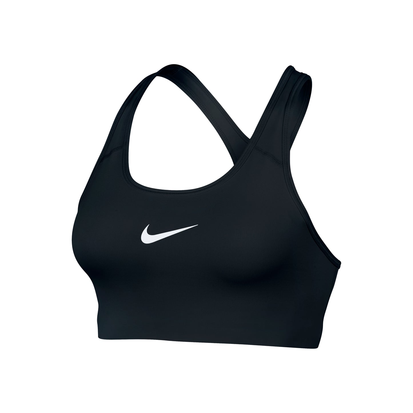 Nike Swoosh Sport-bh Dames - zwart, wit