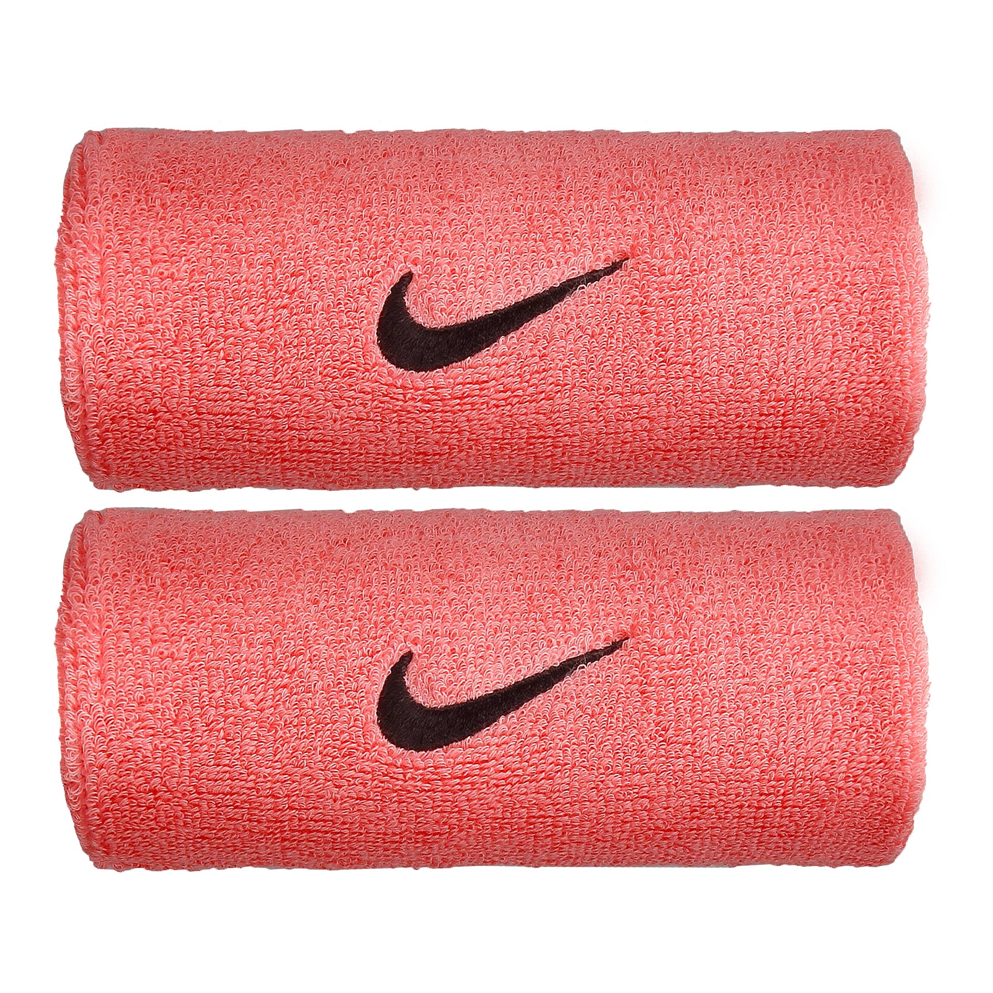 Nike Swoosh Doublewide Zweetband Verpakking 2 stuks Unisex - roze, zwart