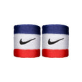 Swoosh Zweetband Verpakking 2 stuks kort - wit, blauw