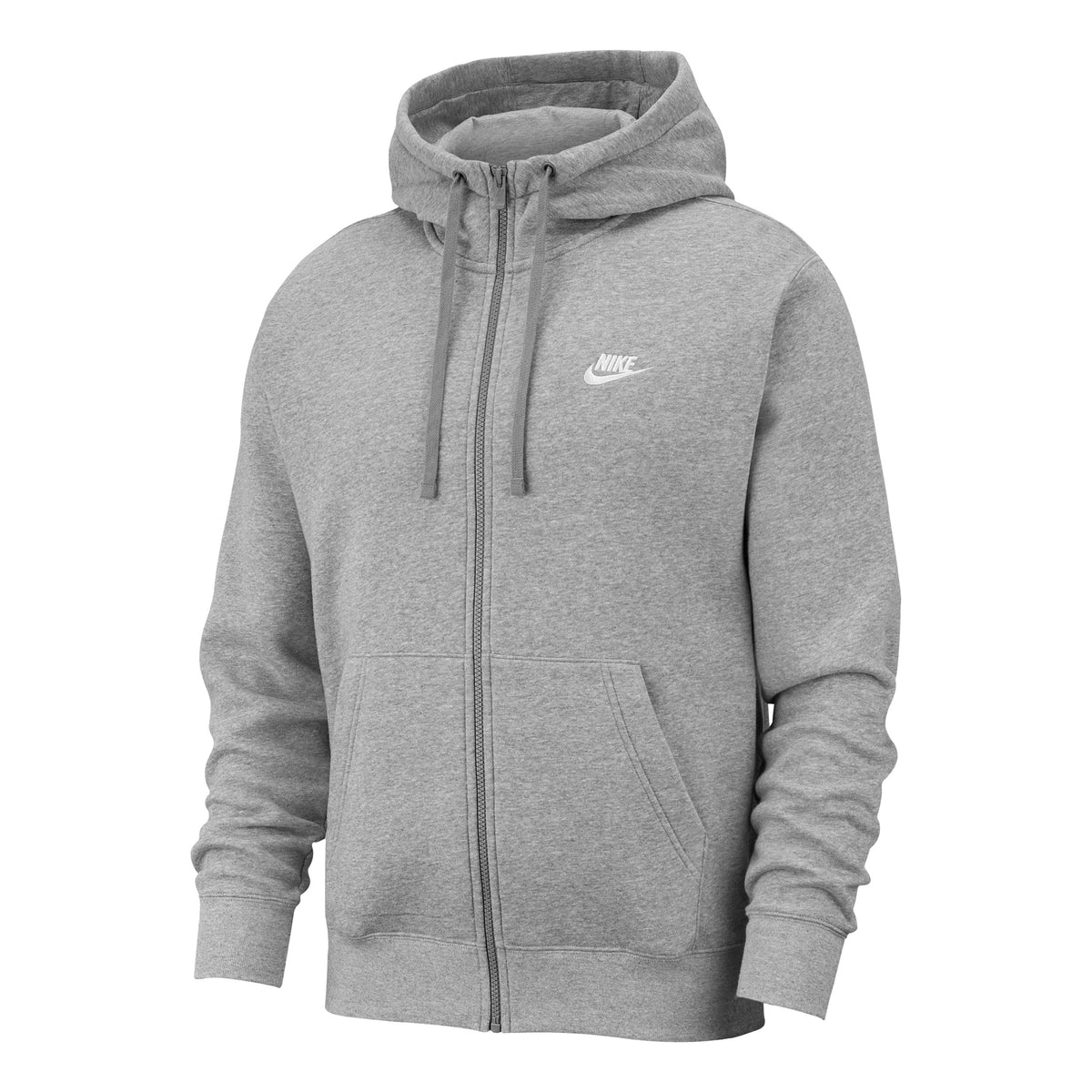 Nike Sportswear Club Full Zip Sportjas Heren - lichtgrijs, wit