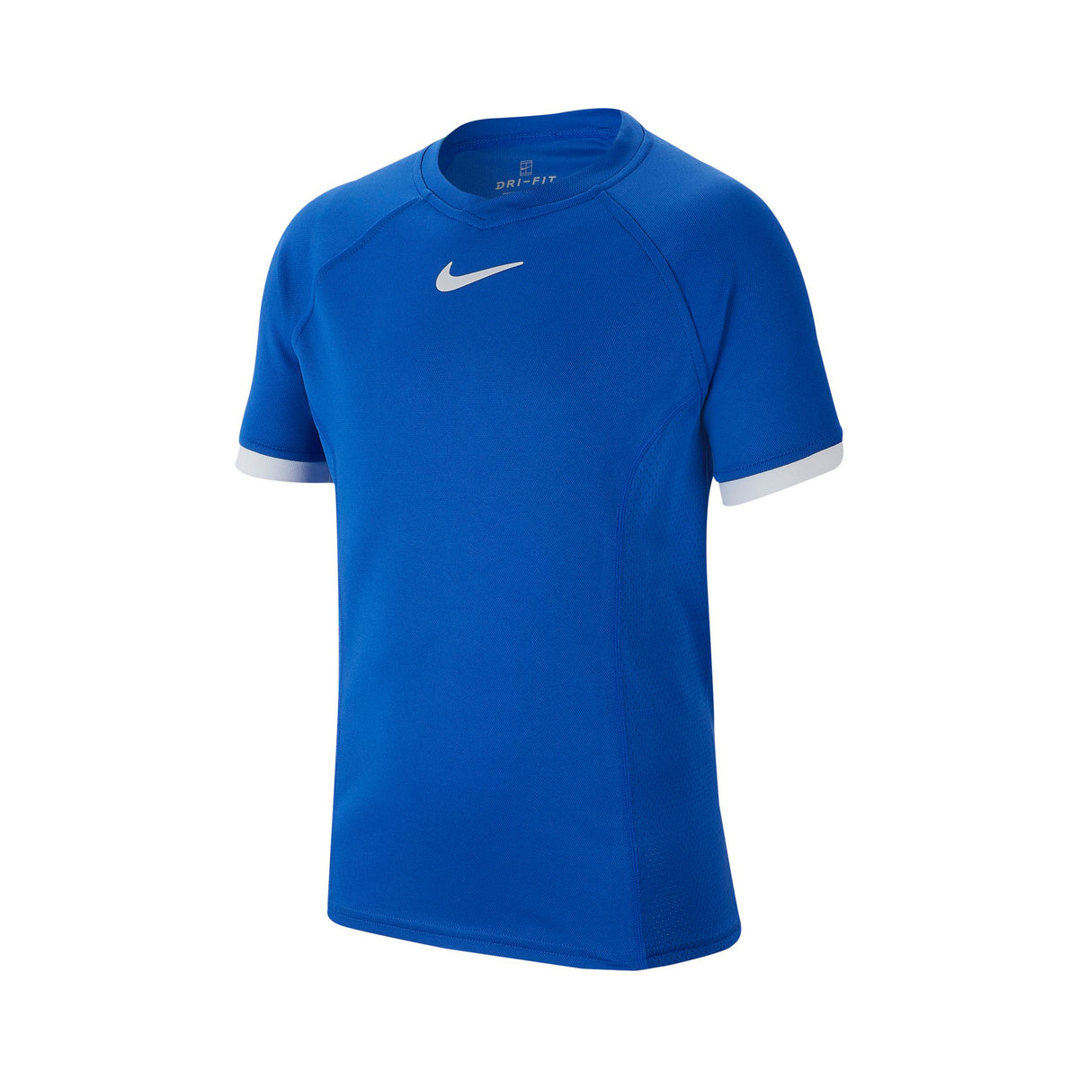 Nike Court Dri-Fit T-shirt Jongens - blauw, wit