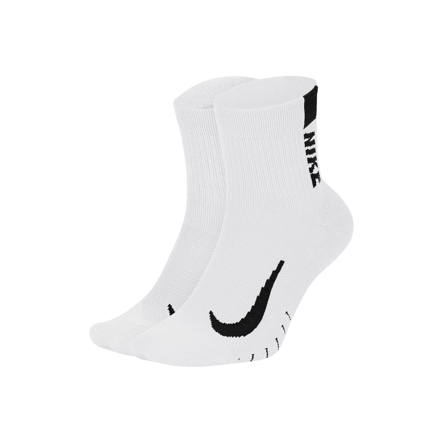 Nike Multiplier Hardloopsokken Verpakking 2 Stuks-Wit,Zwart