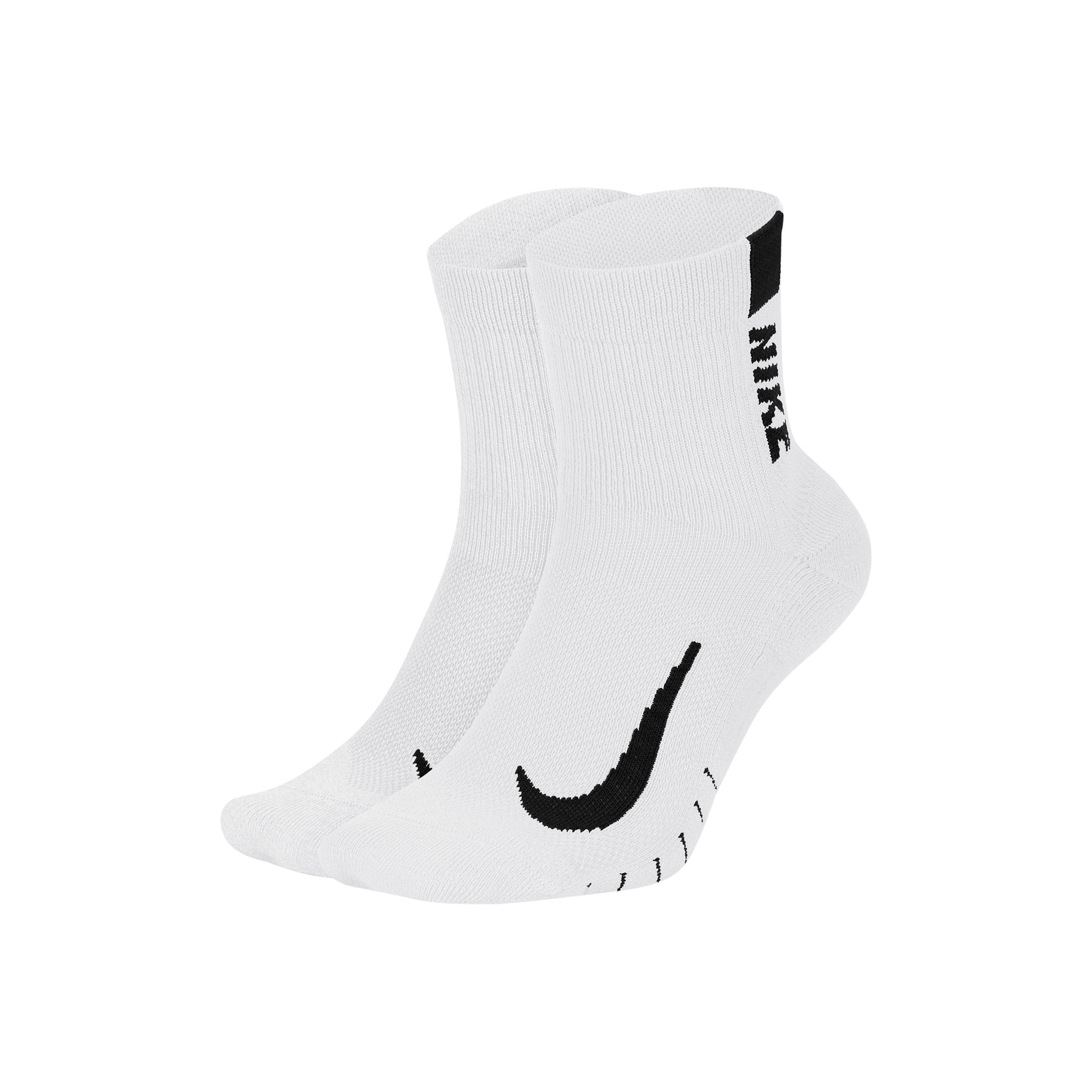 Nike Multiplier Hardloopsokken Verpakking 2 Stuks-Wit,Zwart