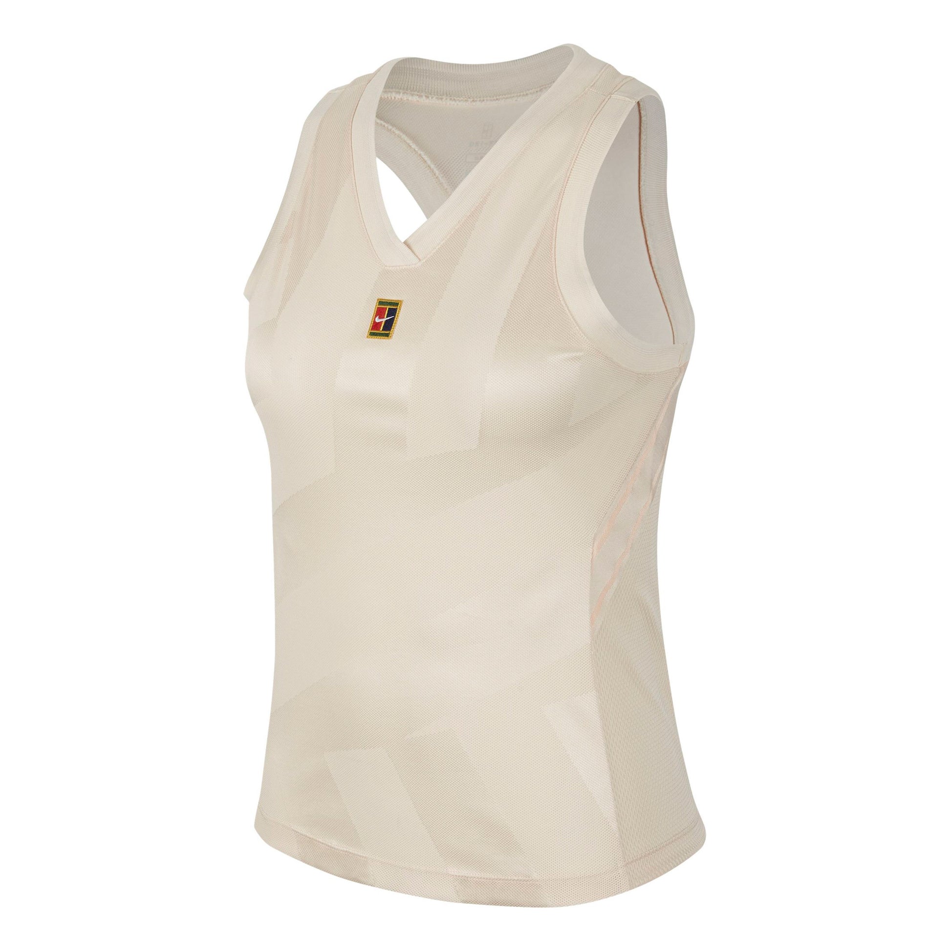 Nike Court Dri-Fit Slam Tanktop Dames - crème, veelkleurig