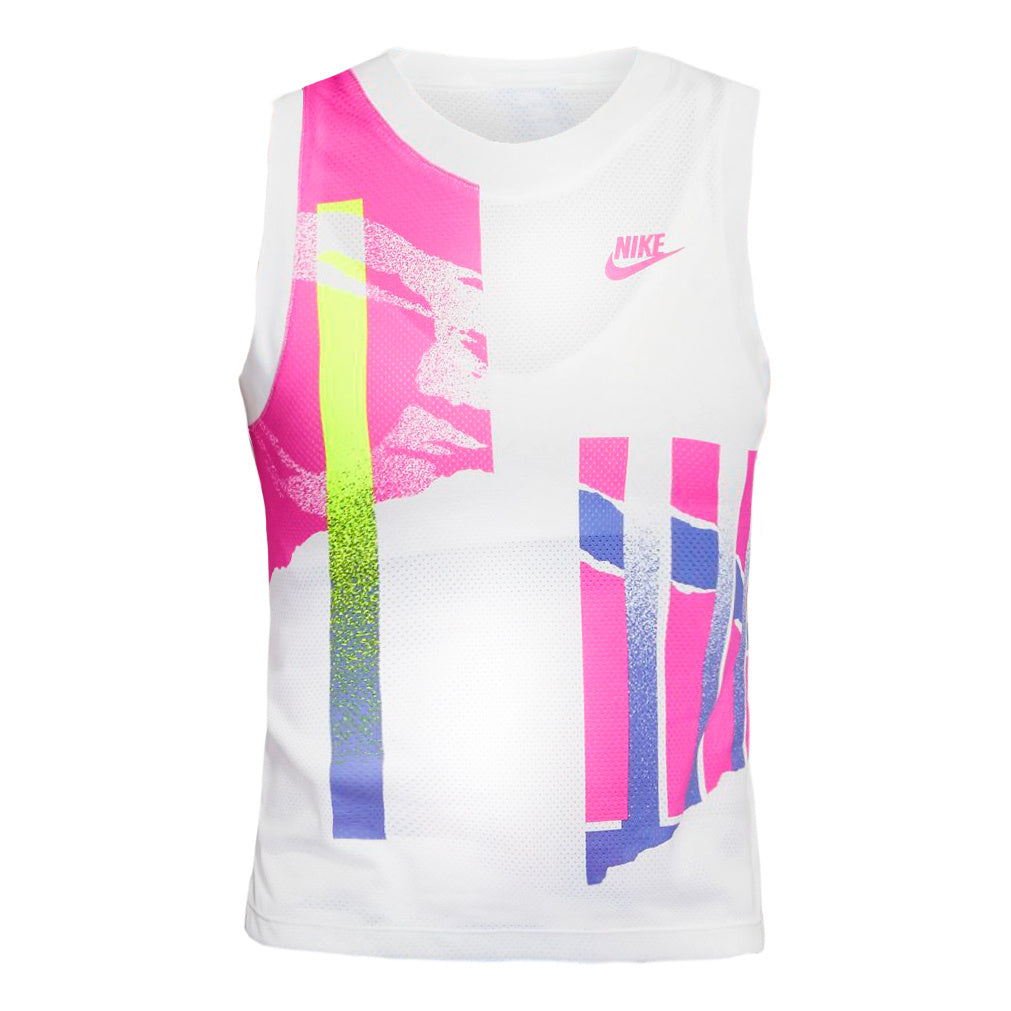Nike Court Slam Tanktop Dames - wit, veelkleurig