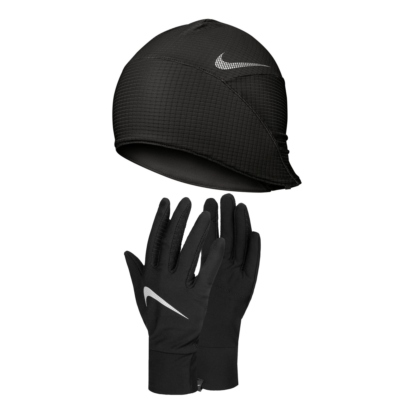 Nike Essential Mütze + Handschoenen Heren-Zwart,Zilver