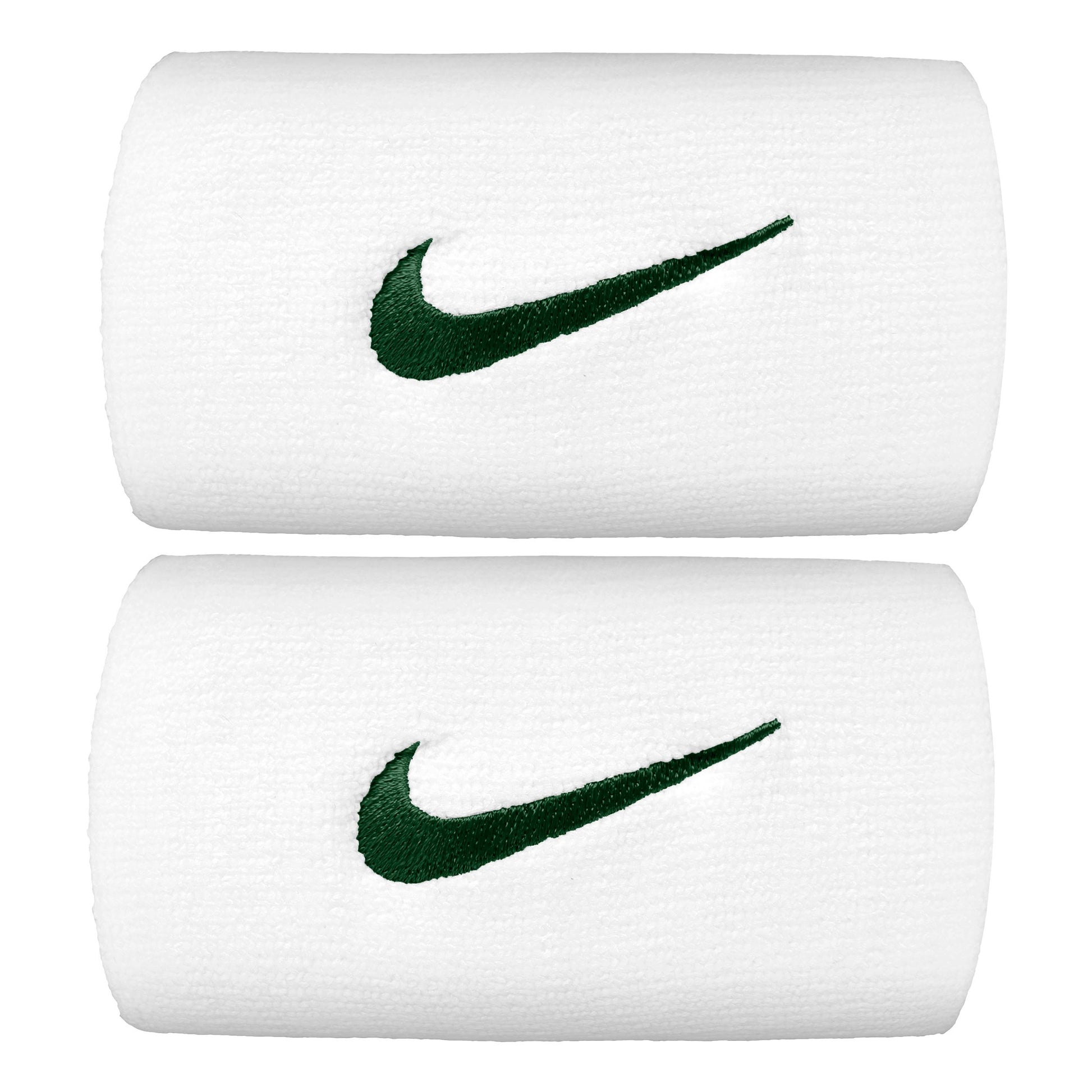 Nike Premier DW Zweetband Verpakking 2 stuks lang - wit, donkergroen