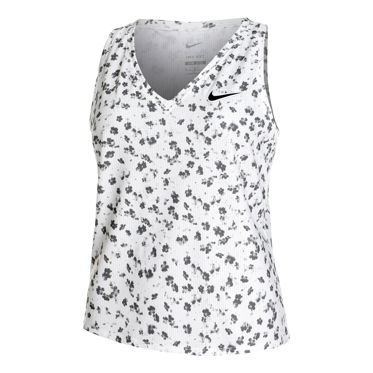 Nike Dri-Fit Printed Tanktop Dames - wit, zwart