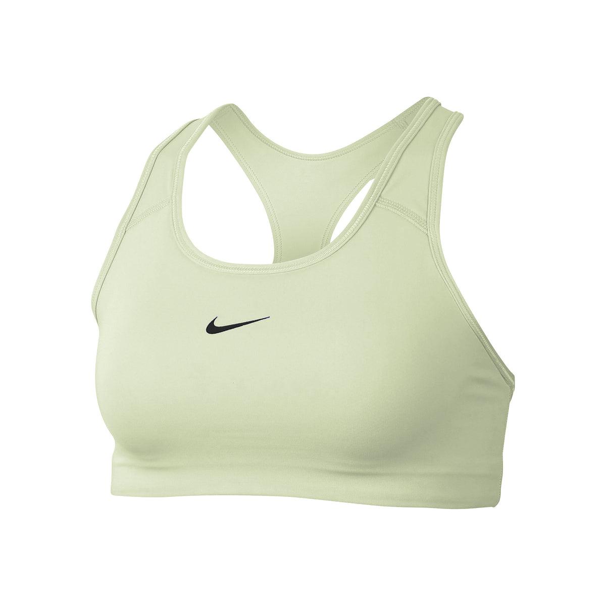 Nike Dri-Fit Swoosh Sport-bh Dames - citroengeel, zwart