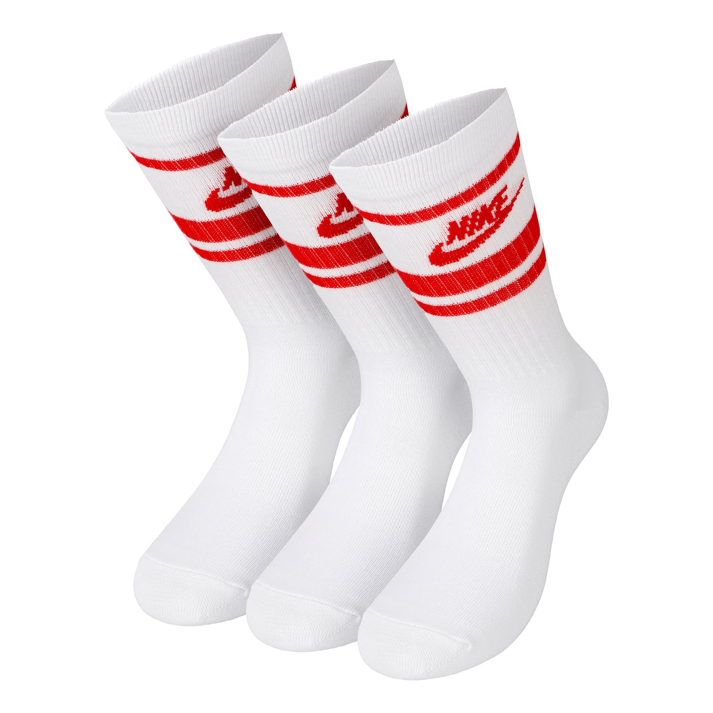 Nike Sportswear Everyday Essential Tennissokken Verpakking 3 Stuks-Wit,Rood