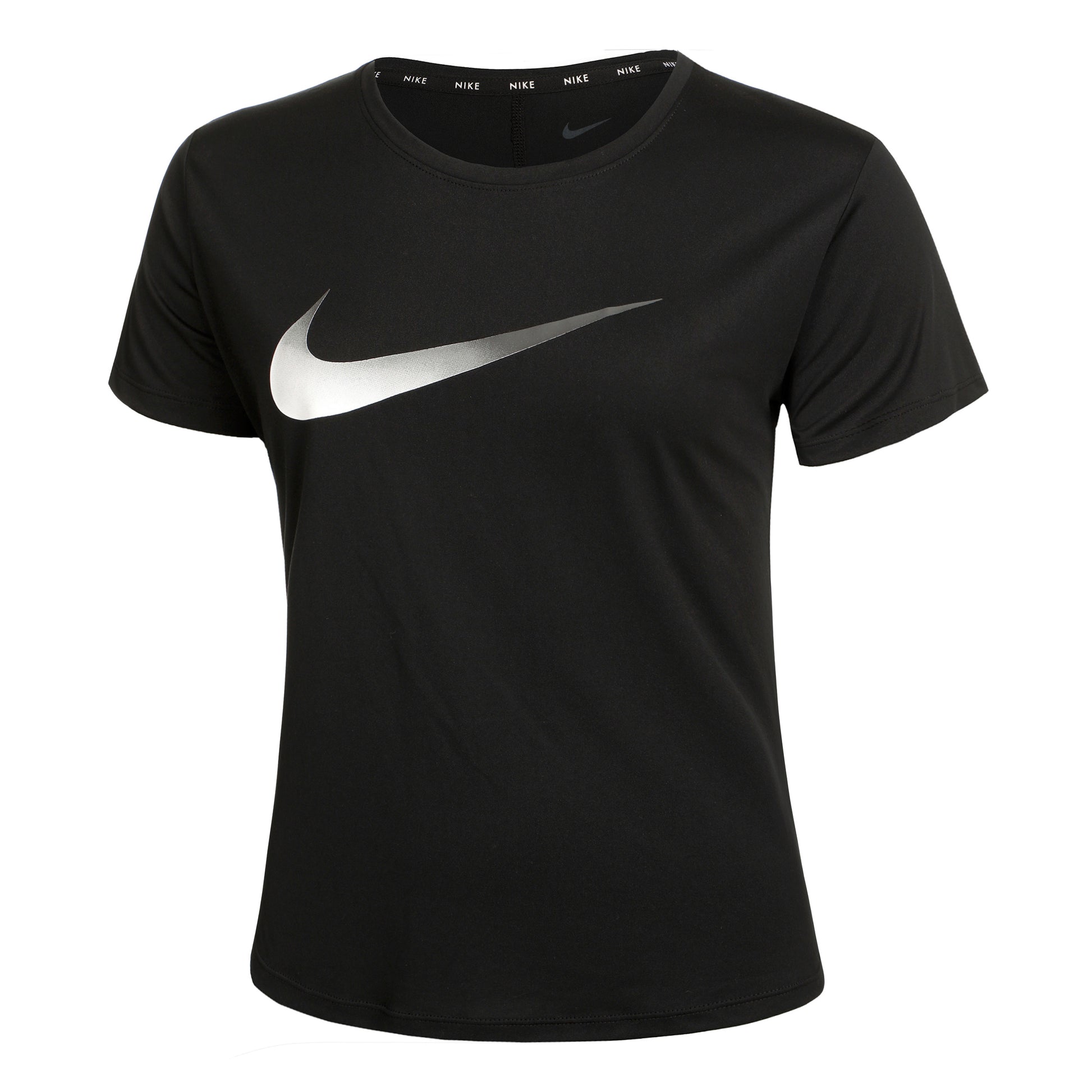 Nike Dri-Fit One Swoosh HBR Hardloopshirt Dames-Zwart