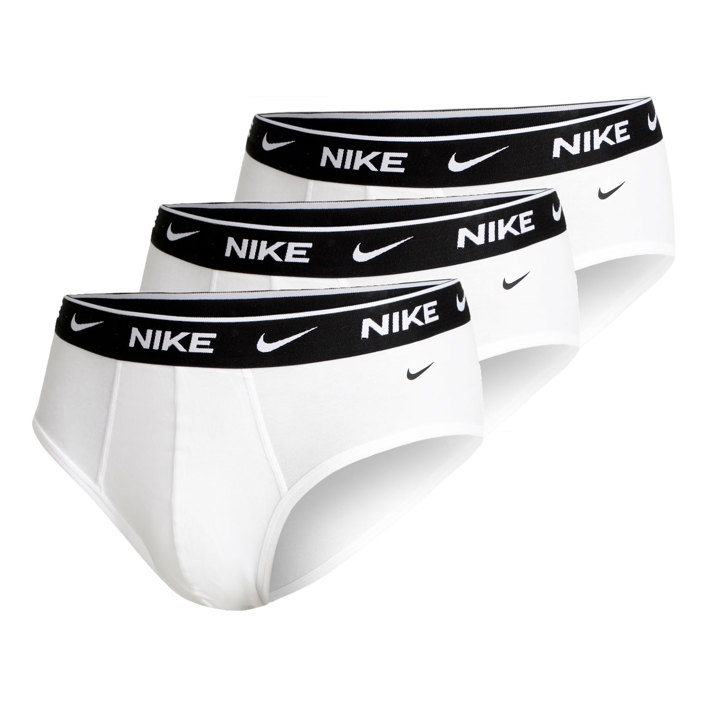 Nike Everyday Cotton Stretch Brief Slip Verpakking 3 stuks Heren - wit,