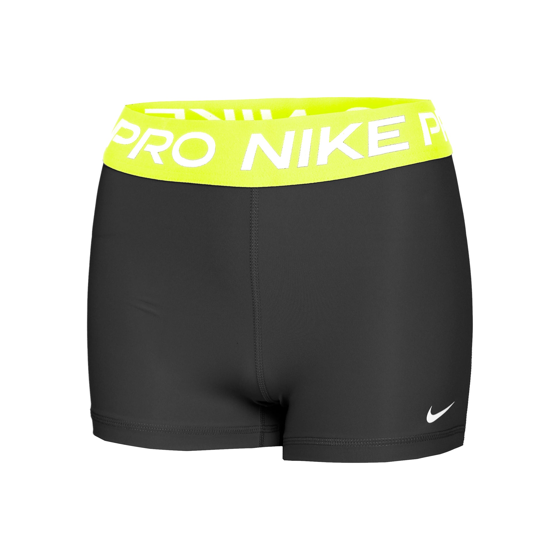 Nike Performance Pro 365 3in Short voor tennisballen Dames - zwart, neongeel