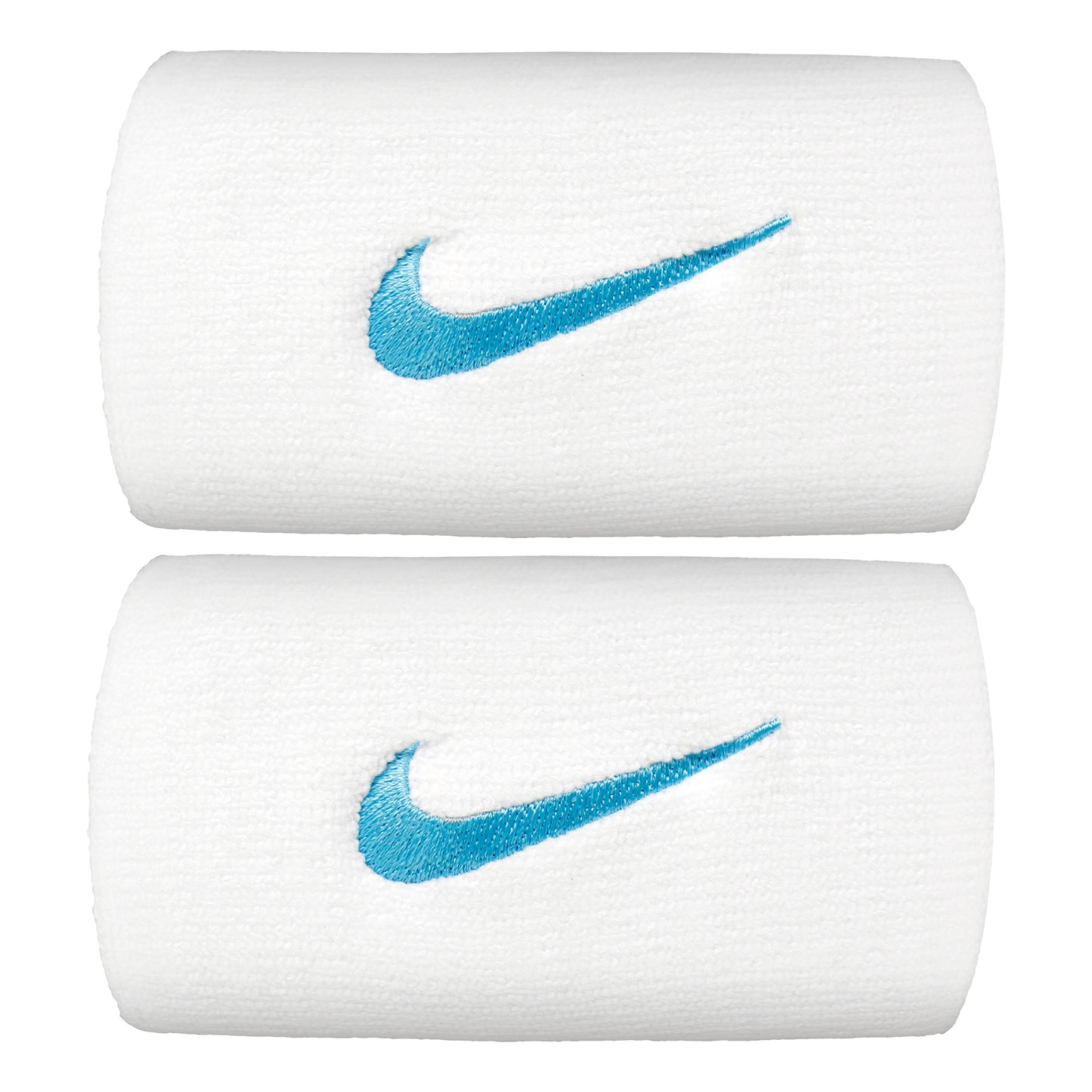 Nike Premier DW Zweetband Verpakking 2 stuks lang - wit, lichtblauw