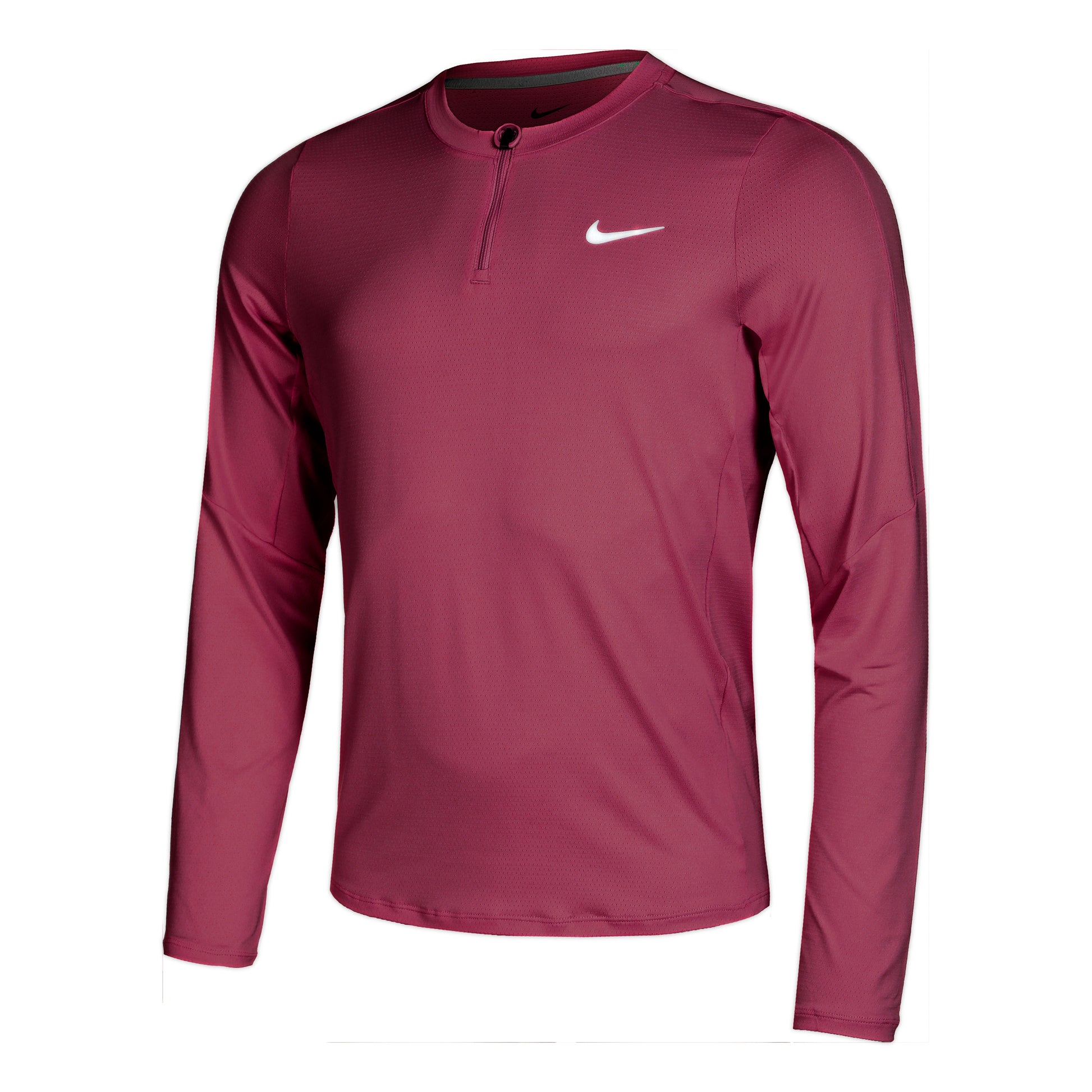 Nike Court Dri-Fit Half-Zip Longsleeve Heren - berry,