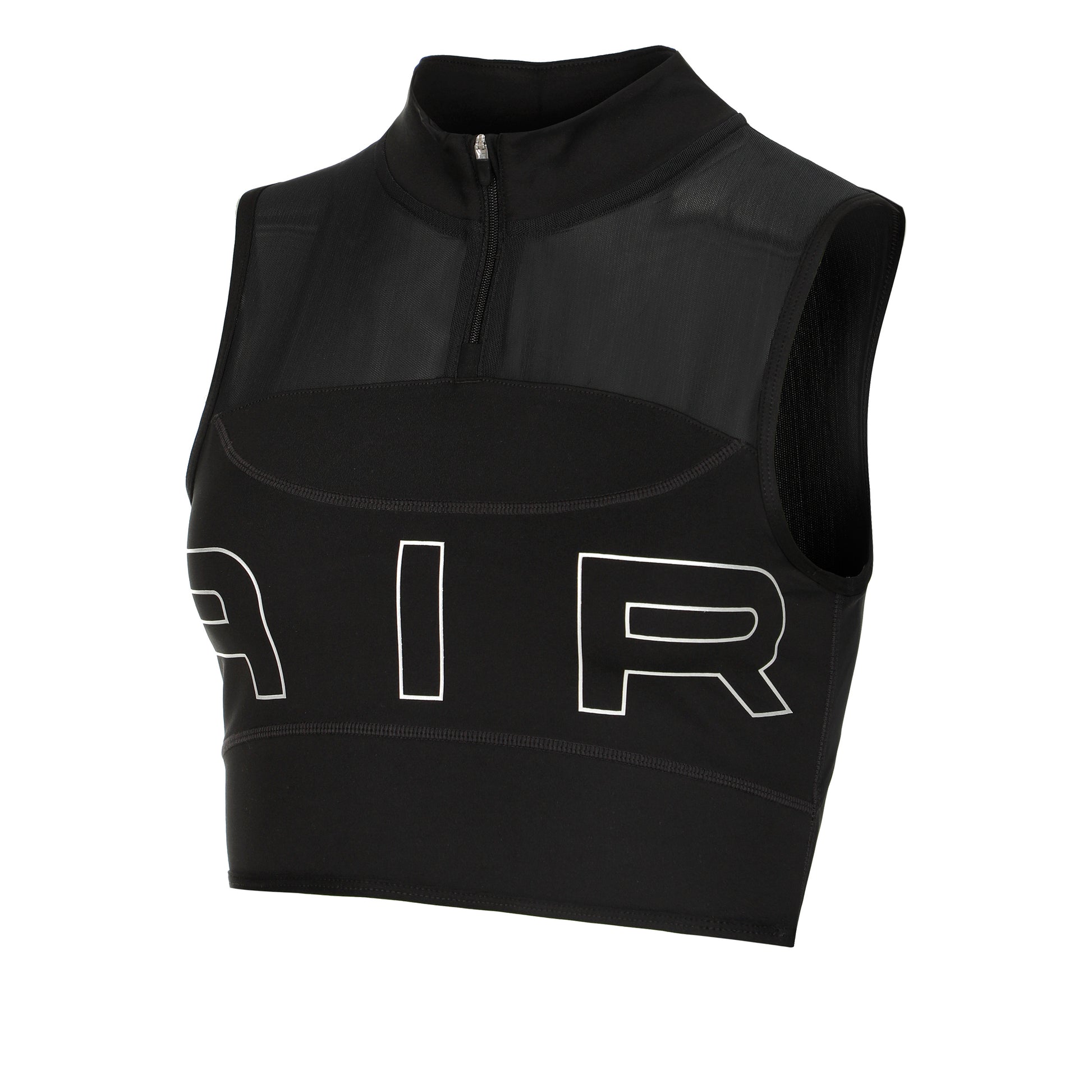 Nike Dri-Fit Air Cropped Hardloopshirt Dames - zwart,