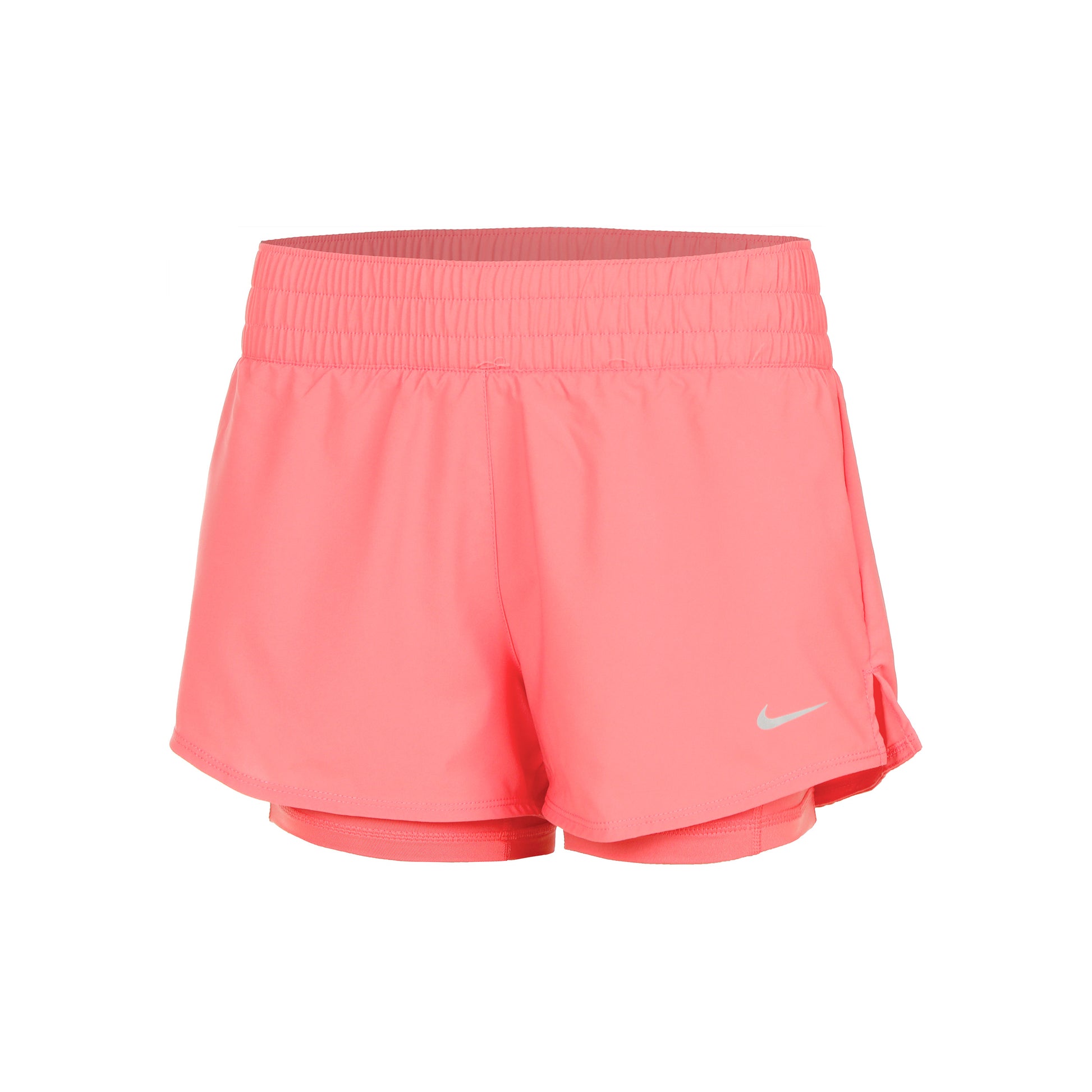 Nike Dri-Fit One Mid Rise 2in1 3in Shorts Dames - koraal,