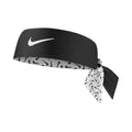 Dri-Fit Head Tie 3.0 Reversible Printed Bandana Unisex - wit, zwart