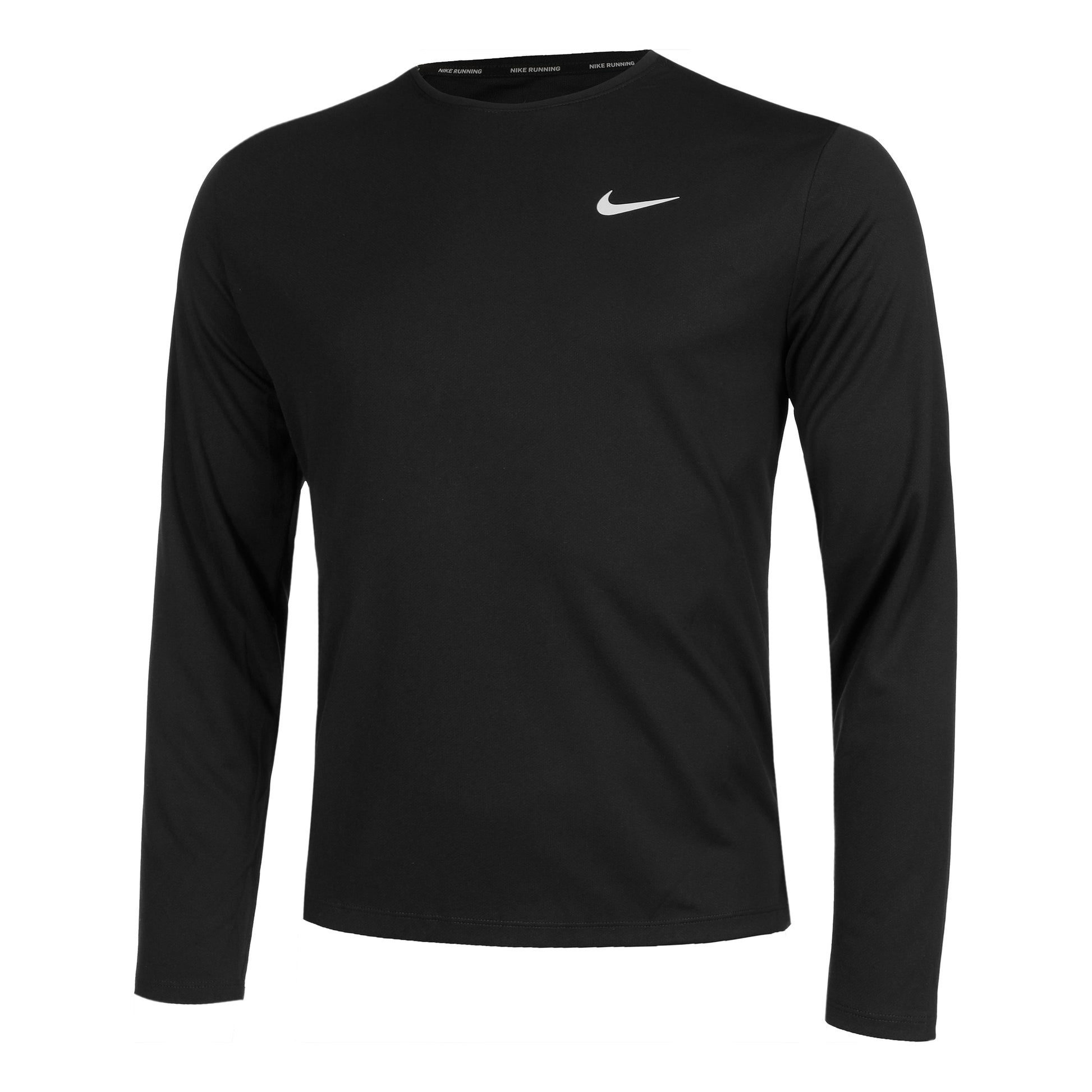 Nike Dri-Fit Miler Dri-Fit UV Miler Hardloopshirt Heren-Zwart
