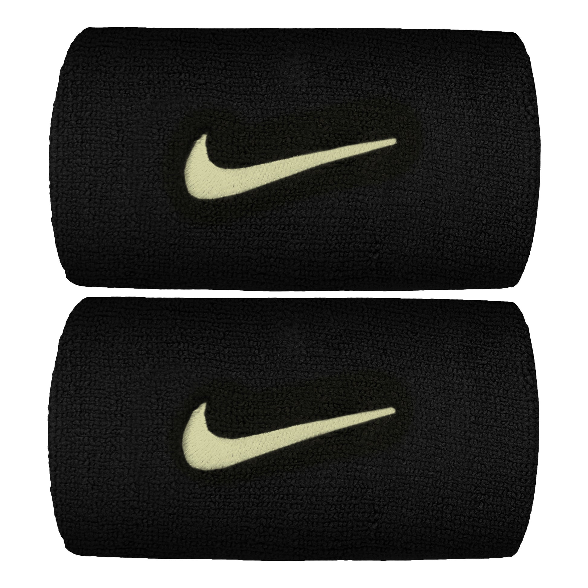 Nike Premier DW Zweetband Verpakking 2 stuks lang - zwart, neongeel