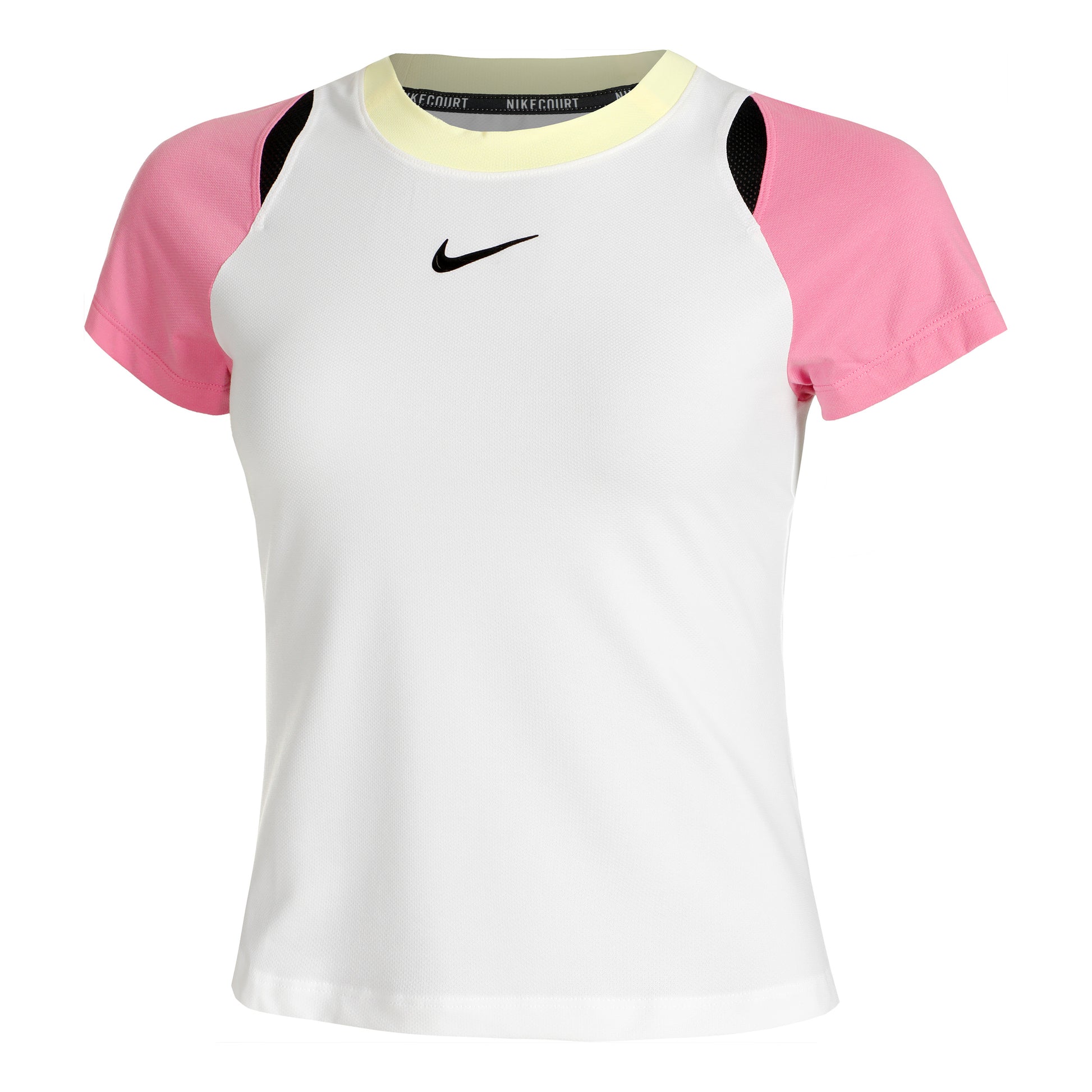 Nike Court Dri-Fit Advantage T-shirt Dames - wit, pink