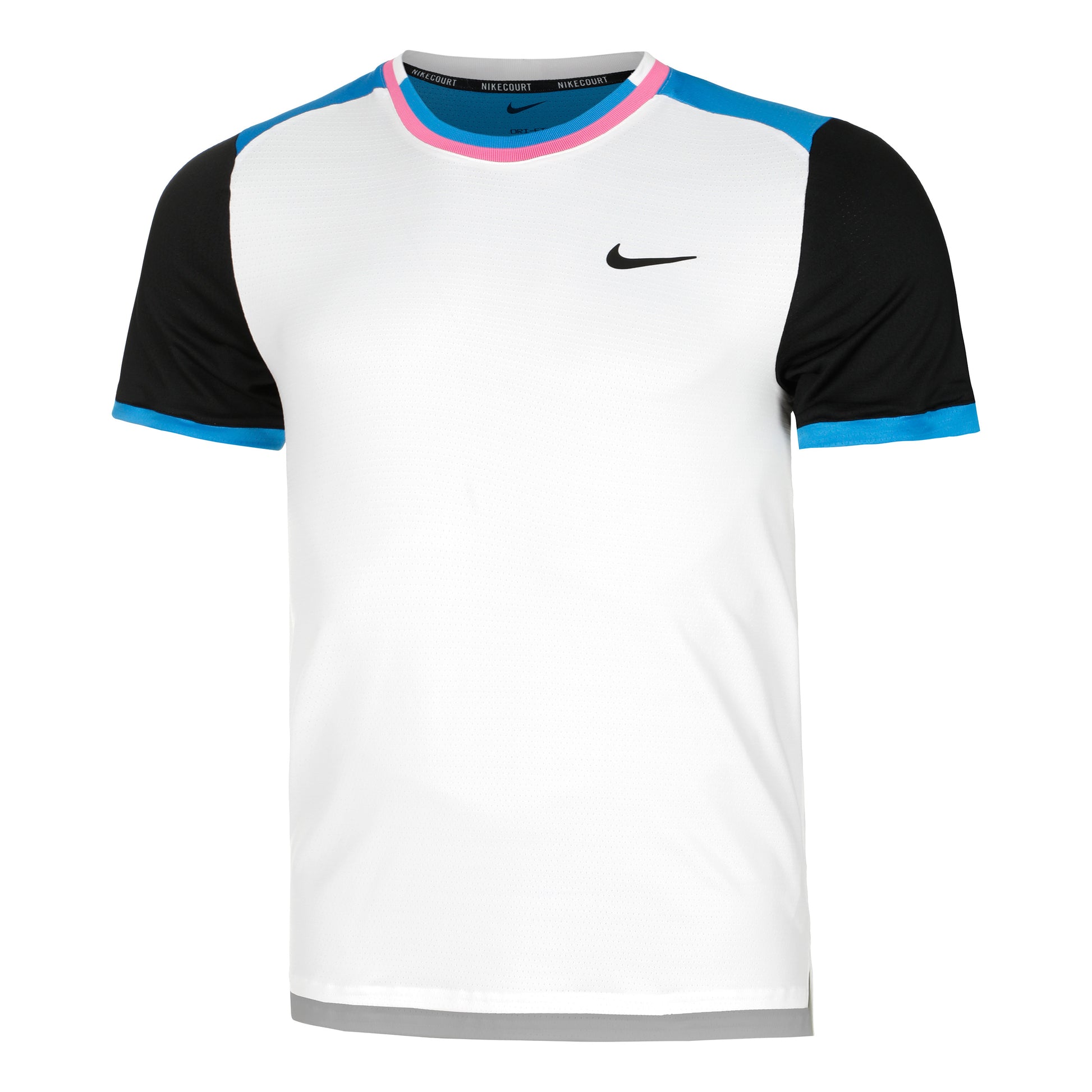 Nike Court Dri-Fit Advantage T-shirt Heren - wit, blauw