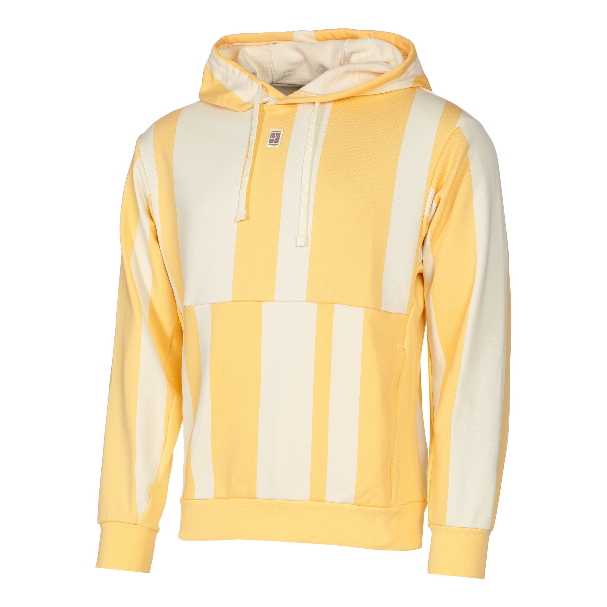 Nike Court Dri-Fit Heritage Fleece Sweater met capuchon Heren - goudgeel, crème