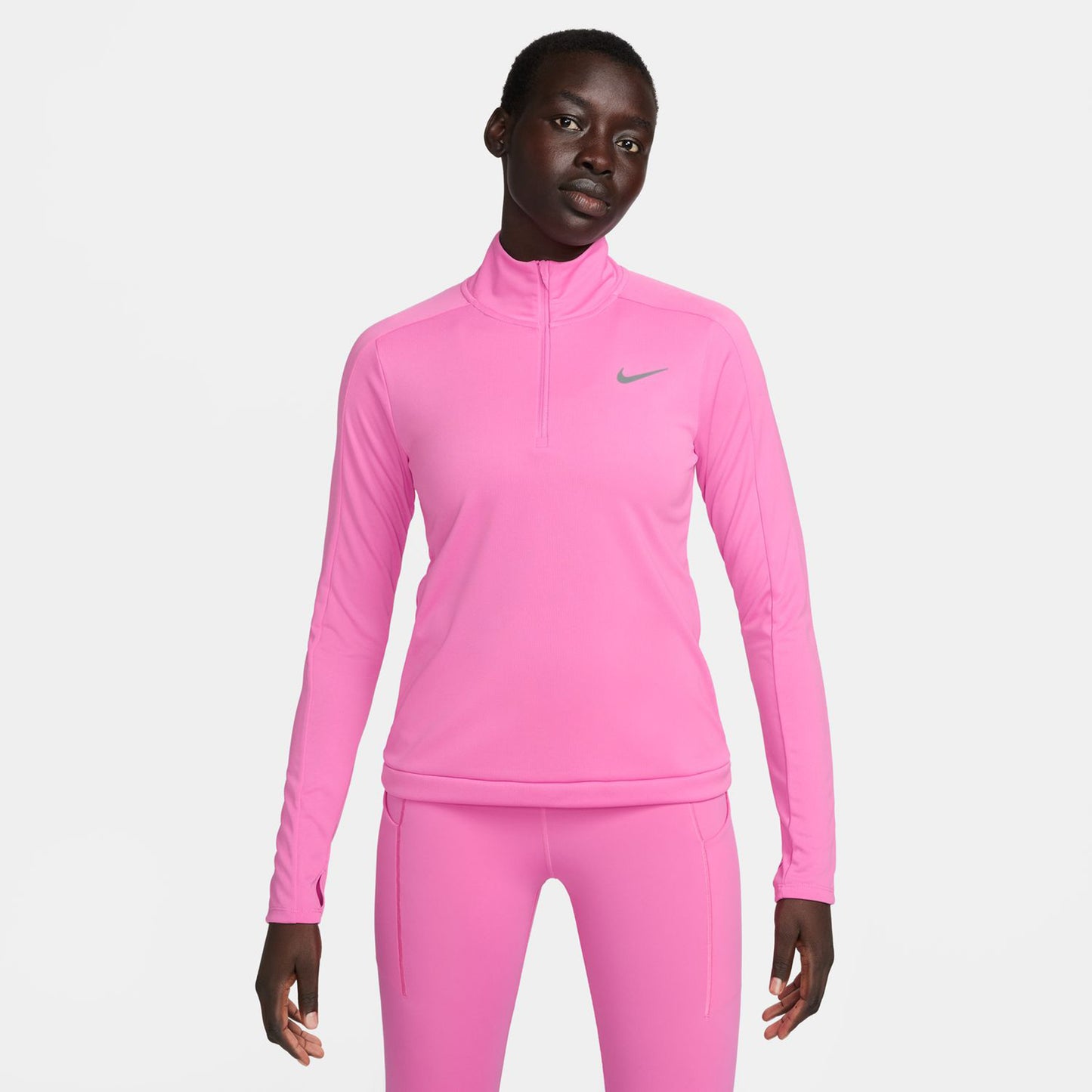 Nike Dri-Fit Pacer 1/4-Zip Longsleeve Dames - pink,