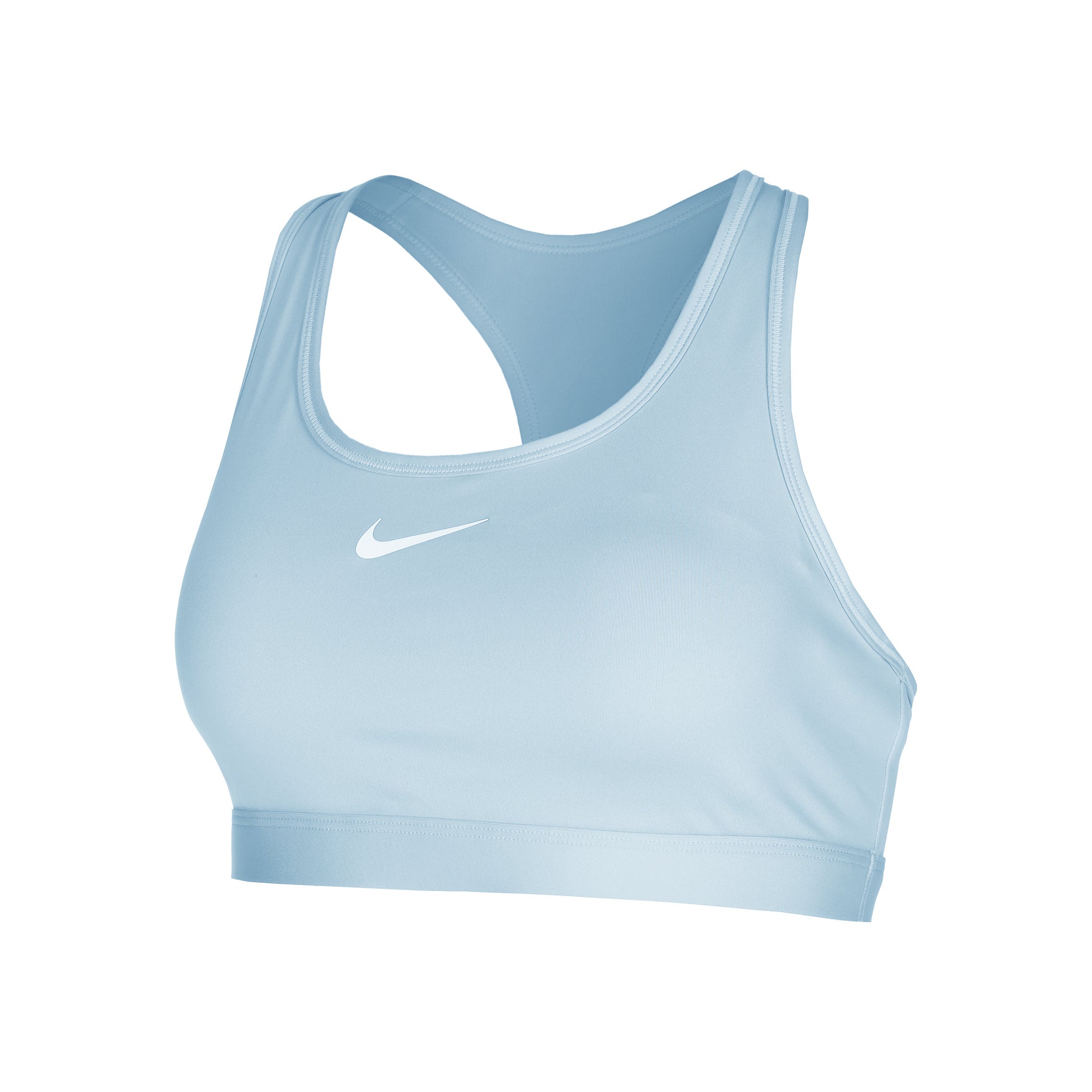 Nike Swoosh Medium Sport-bh Dames - lichtblauw,