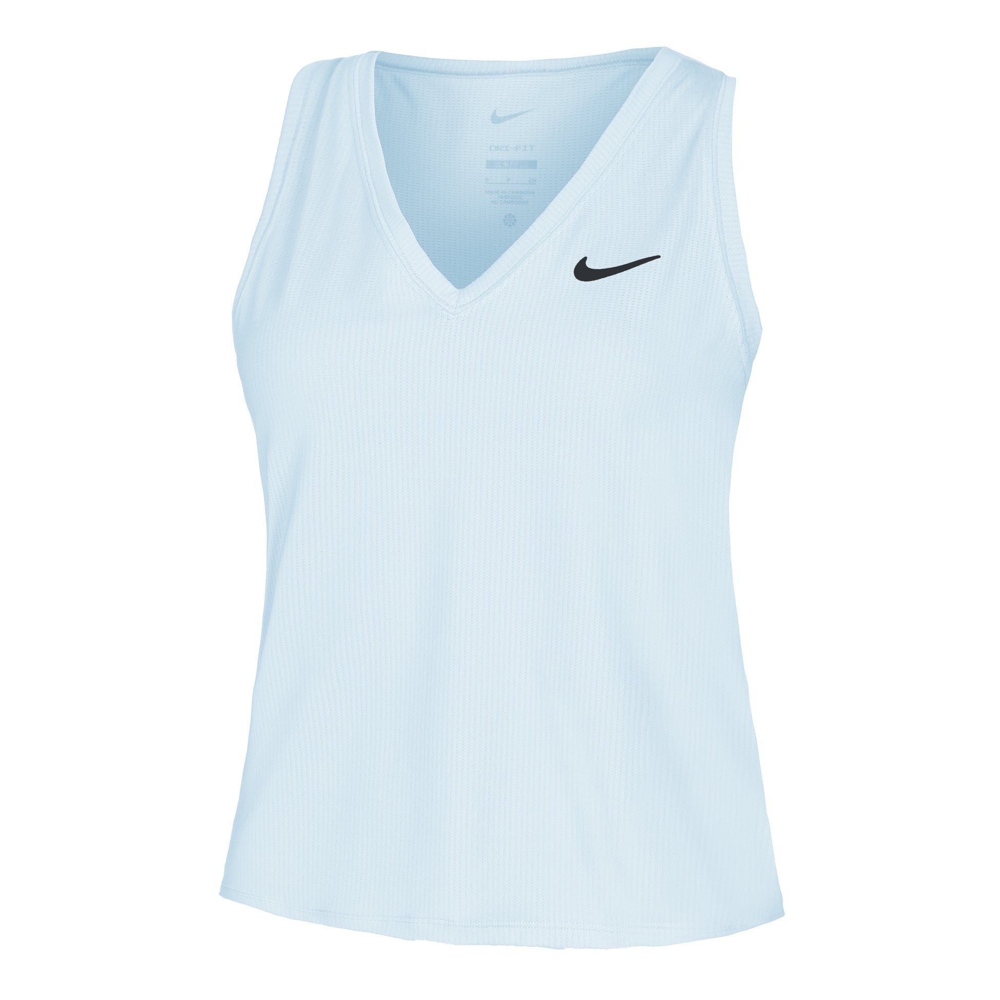 Nike Dri-Fit Victory Court Tanktop Dames - lichtblauw, zwart